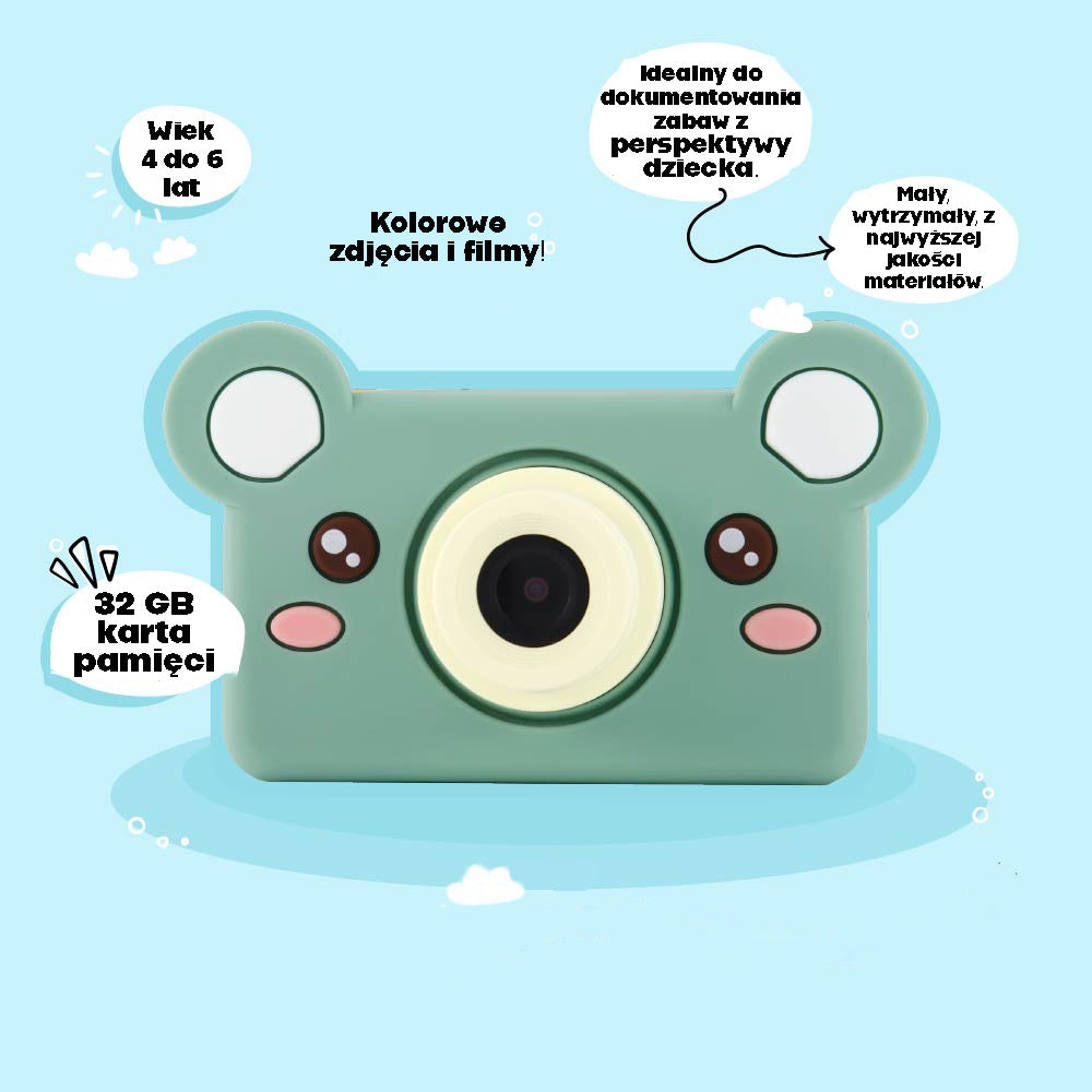 Kiimento Camera for Children. Mikayo Bear. Kiimento Packaging status original
