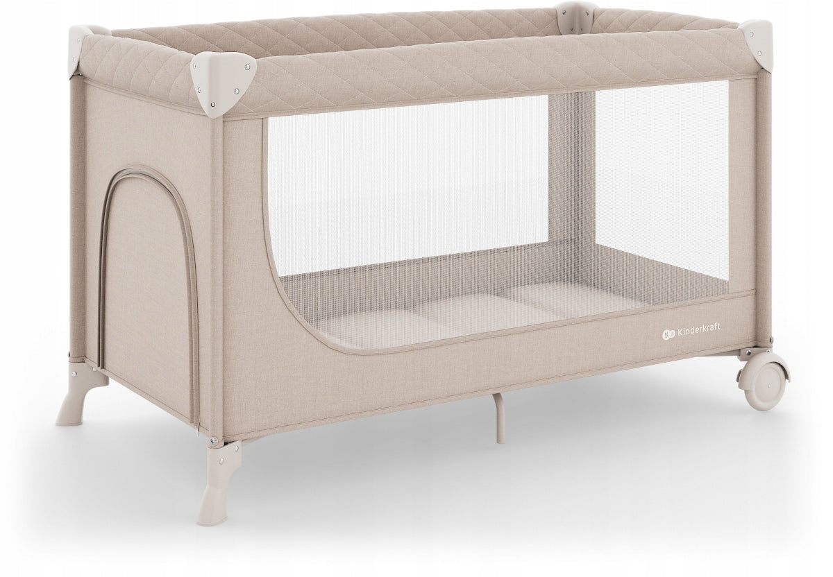 Kindekraft Leody Up Travel Cot 2in1 Playpen | Beige