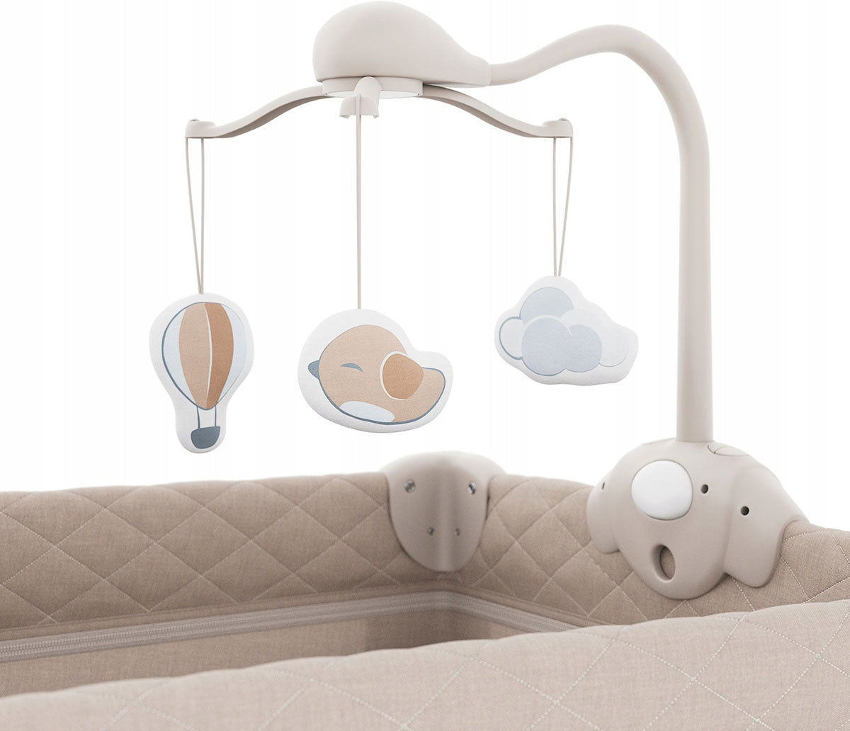 Kindekraft Leody Up Travel Cot Playpen 2in1 With Accessories | Beige Color beige