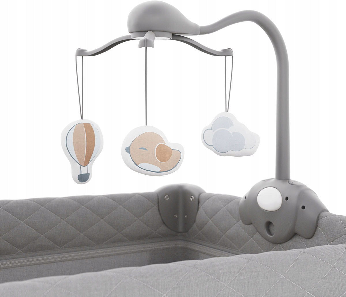 Kindekraft Leody Up Travel Cot Playpen 2in1 With Accessories | Grey Manufacturer code KCLEODUPGRY00AC