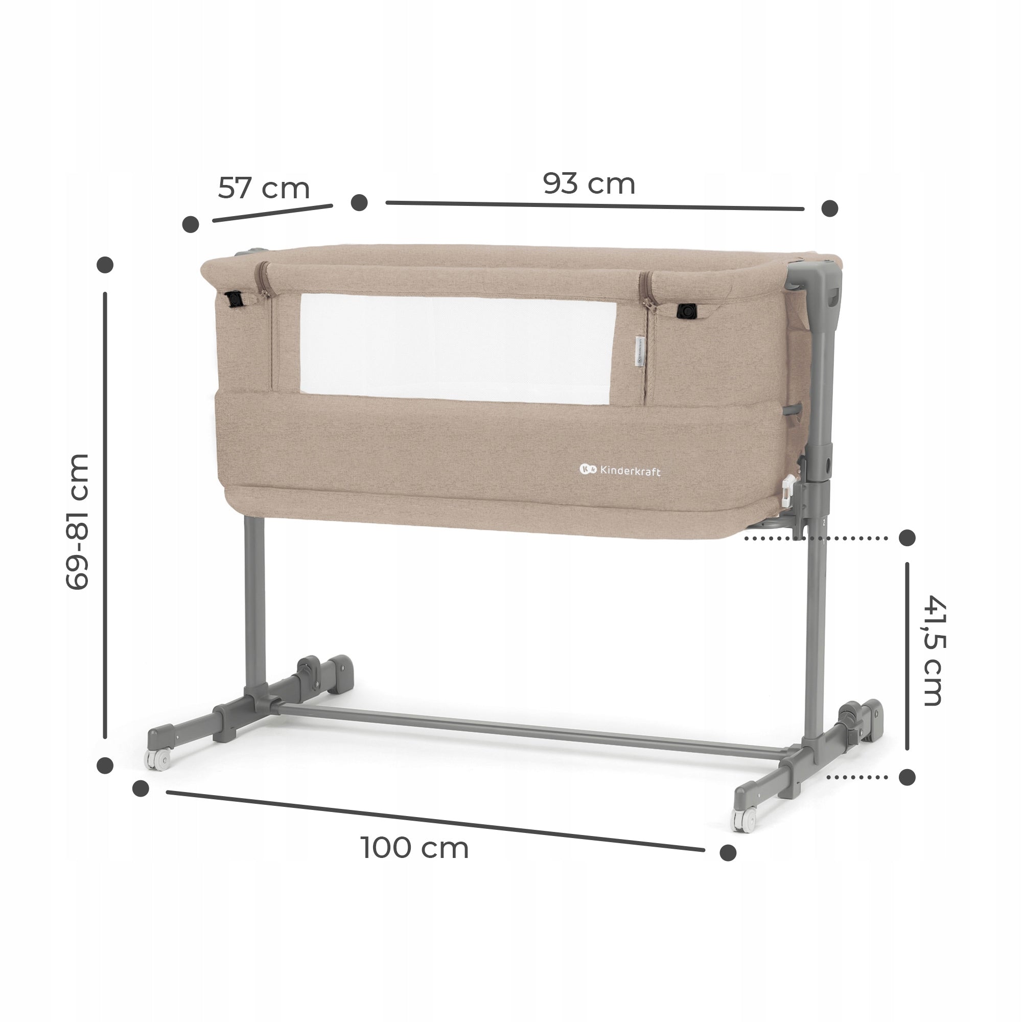 Kinderkraft Cot NESTE GROW Beige Brand Kinderkraft