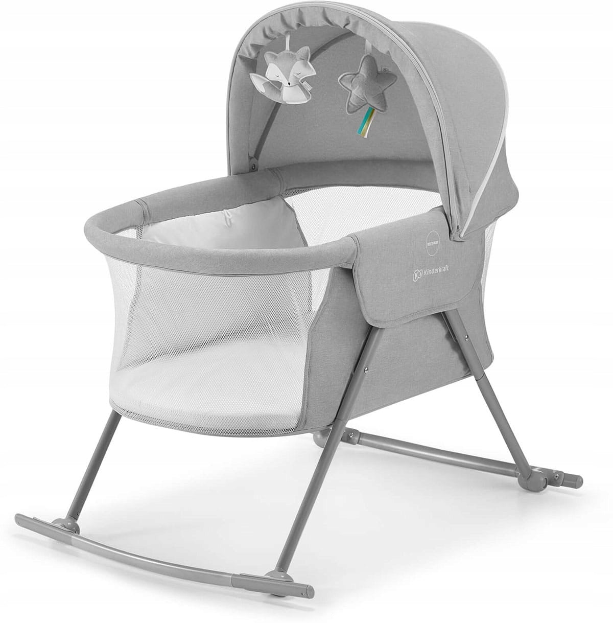Kinderkraft Lovi Travel Baby Crib Multifunctional 3in1 | Grey Packaging status original
