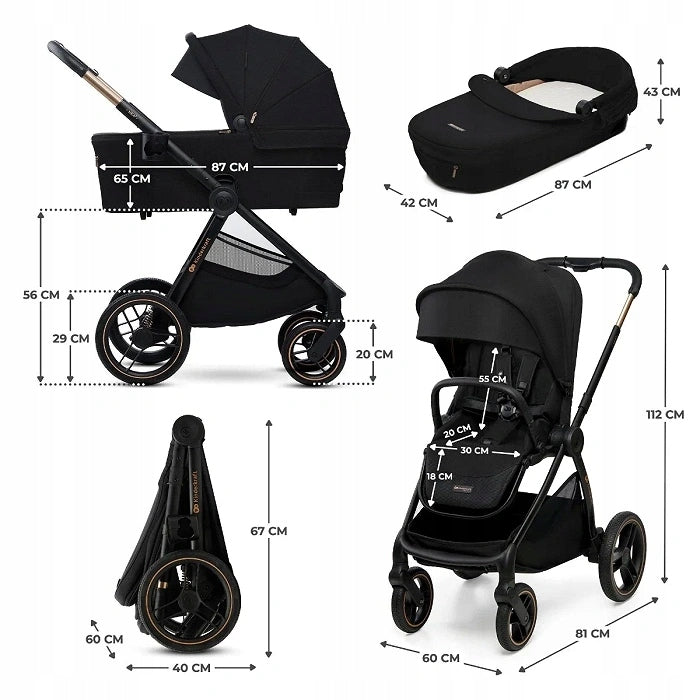 Kinderkraft NEA 2 Midnight Black stroller 2in1 up to 22 kg Brand Kinderkraft