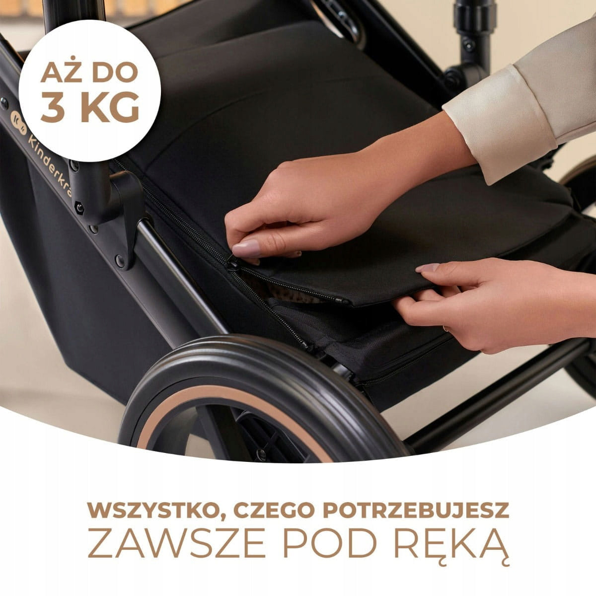 Kinderkraft Prime 2 Pro Baby Stroller 3in1 Set With Mink Pro Seat Packaging status original