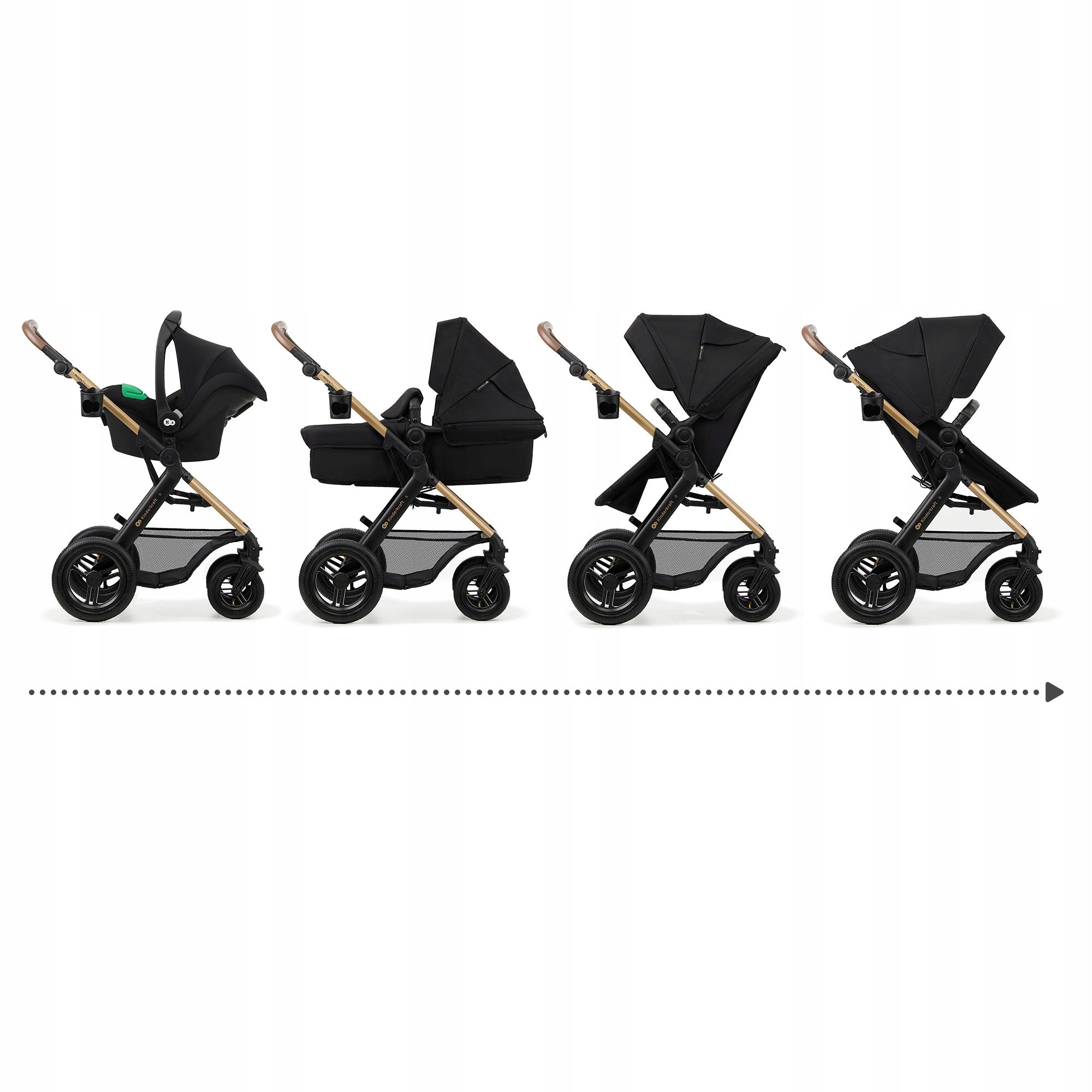 Kinderkraft Trolley Multifunctional 3in1 MOOV 2 AIR Seat MINK PRO Black Packaging status original