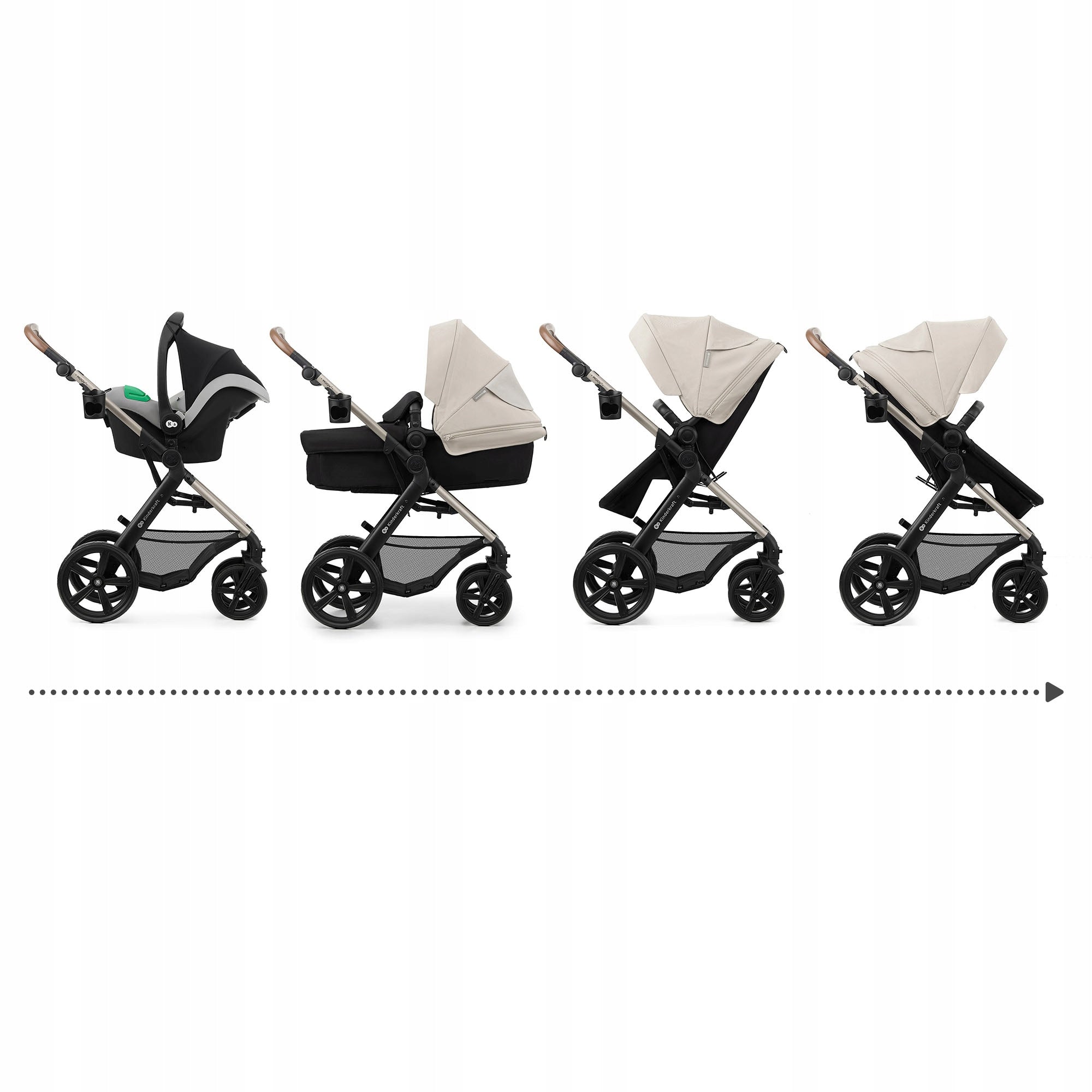 Kinderkraft Trolley Multifunctional 4in1 MOOV 2 Seat Base MINK PRO Grey Manufacturer code KSMOOV2GRYEV400