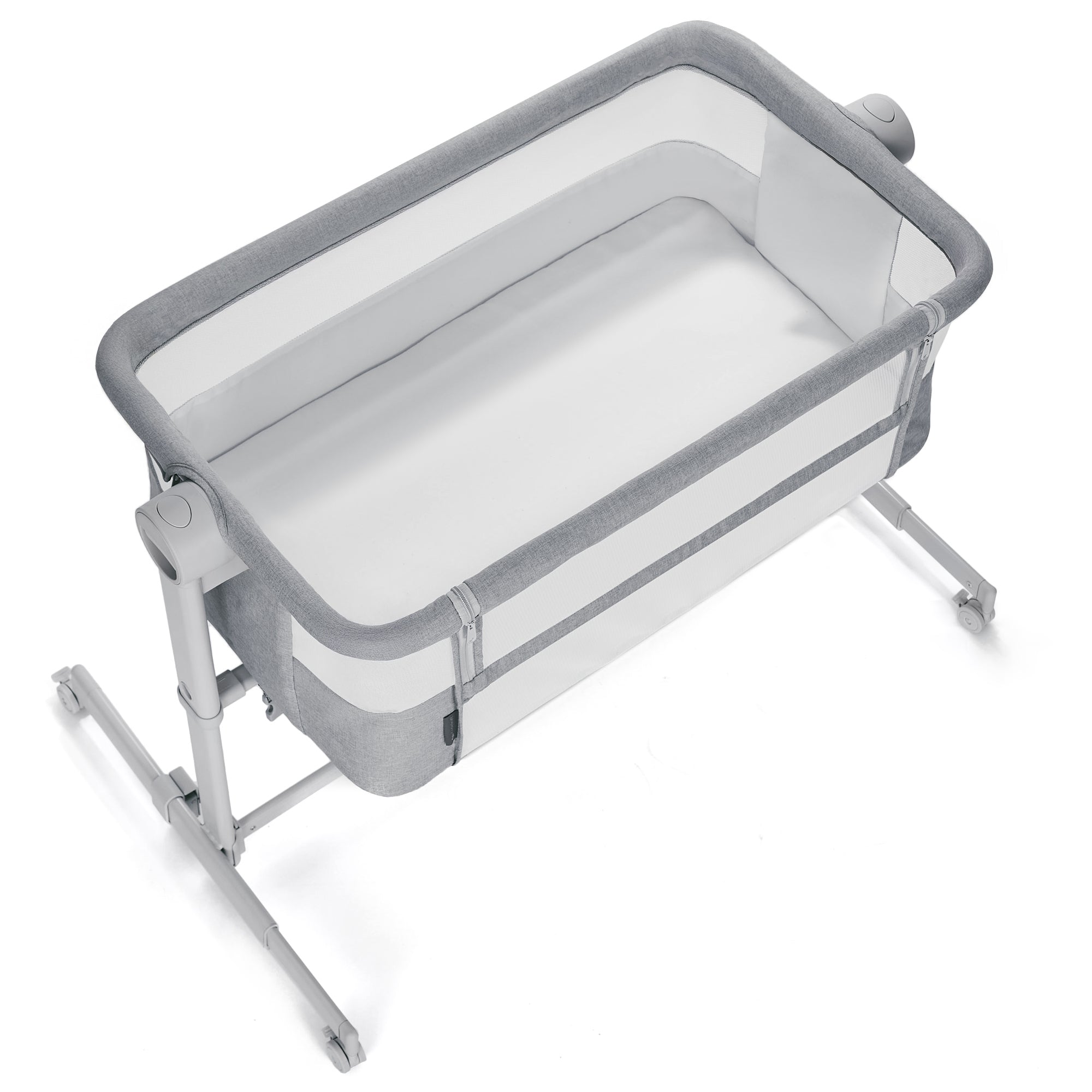 Kinderkrfat Nestee Up 2 Baby Crib in Light Grey Brand Kinderkraft