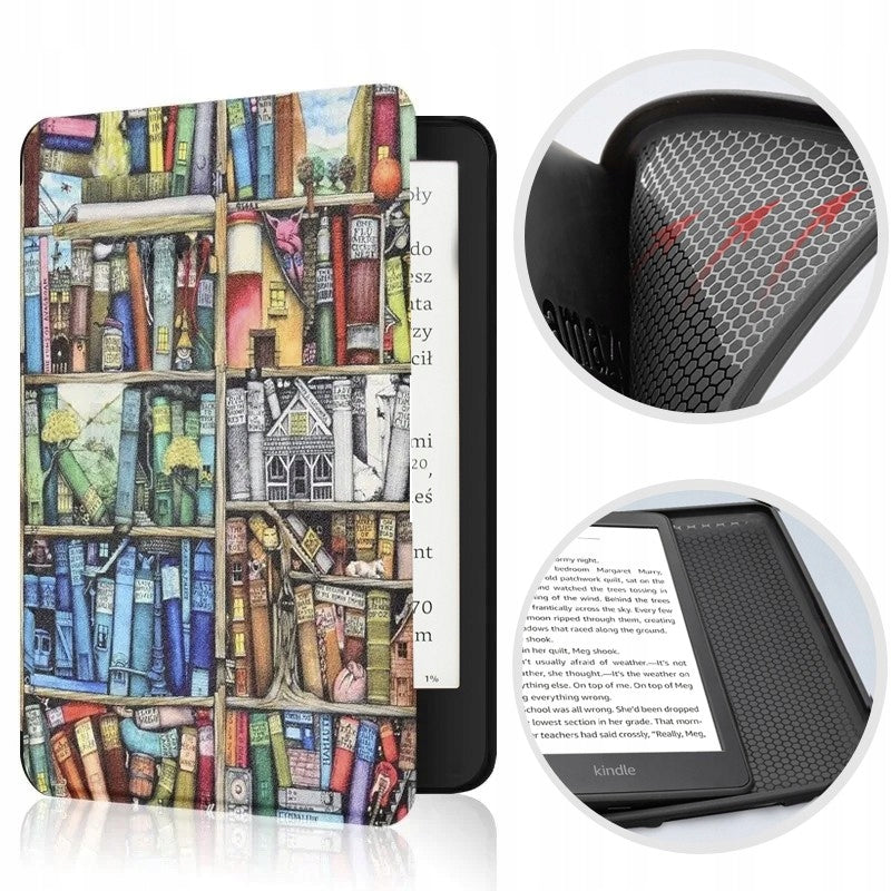 Kindle Paperwhite 6 Case (12th Gen) Silicone Back 7" 39 Bookshelf