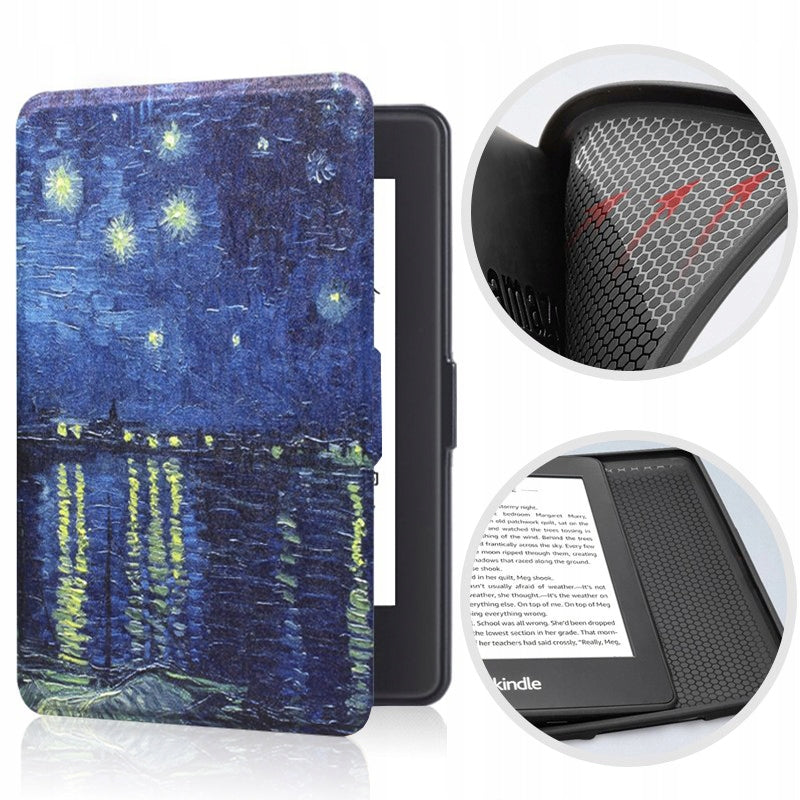 Kindle Paperwhite Case 1/2/3 Silicone Back Patterns 24 Starry Night
