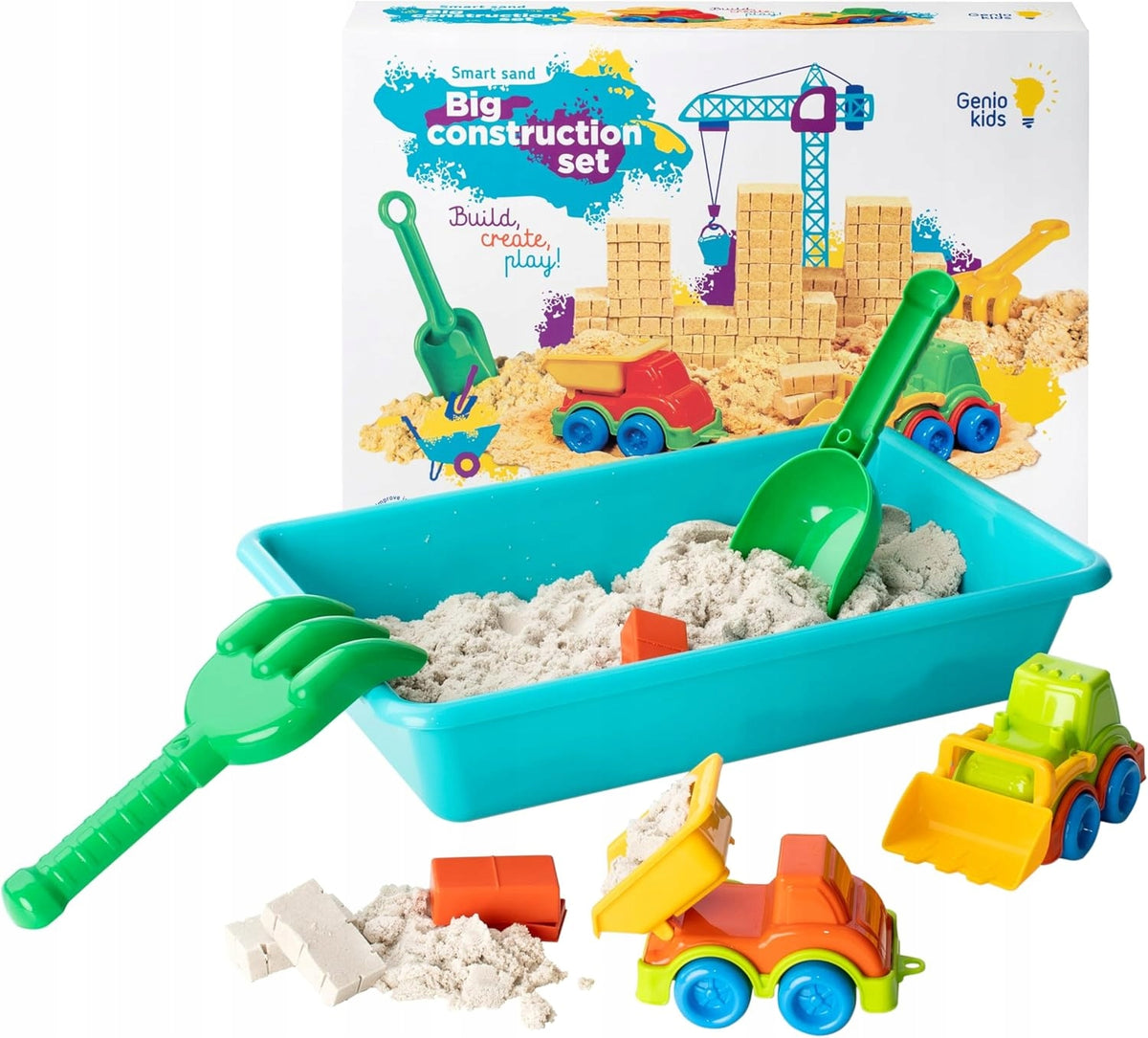 Kinetic Sand Set 1 kg GENIO KIDS Magic Sand for Construction Manufacturer code SSN101