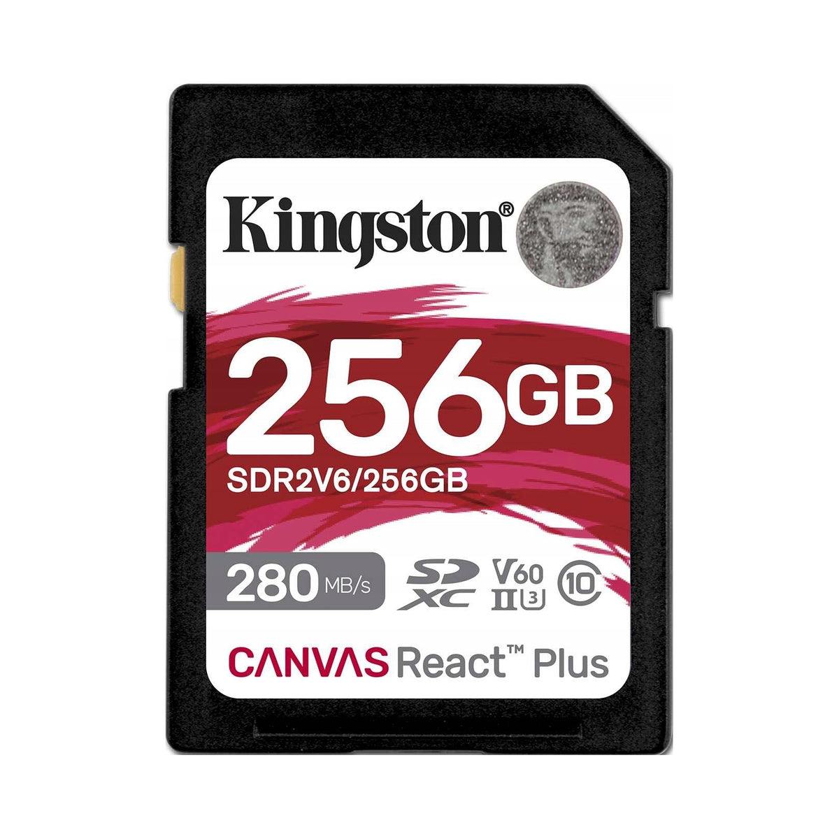 Kingston 256GB SDXC Canvas React Plus UHS II V60 4K SD card