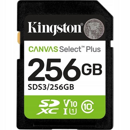 Kingston Canvas Select Plus Gen3 256GB 256GB Secure Digital SD Card Manufacturer code SDS3/256GB