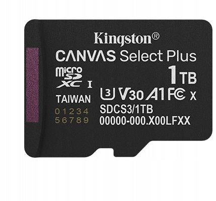 Kingston Paměťová karta microSD 1TB Canvas Select+ G3 150 MB/s