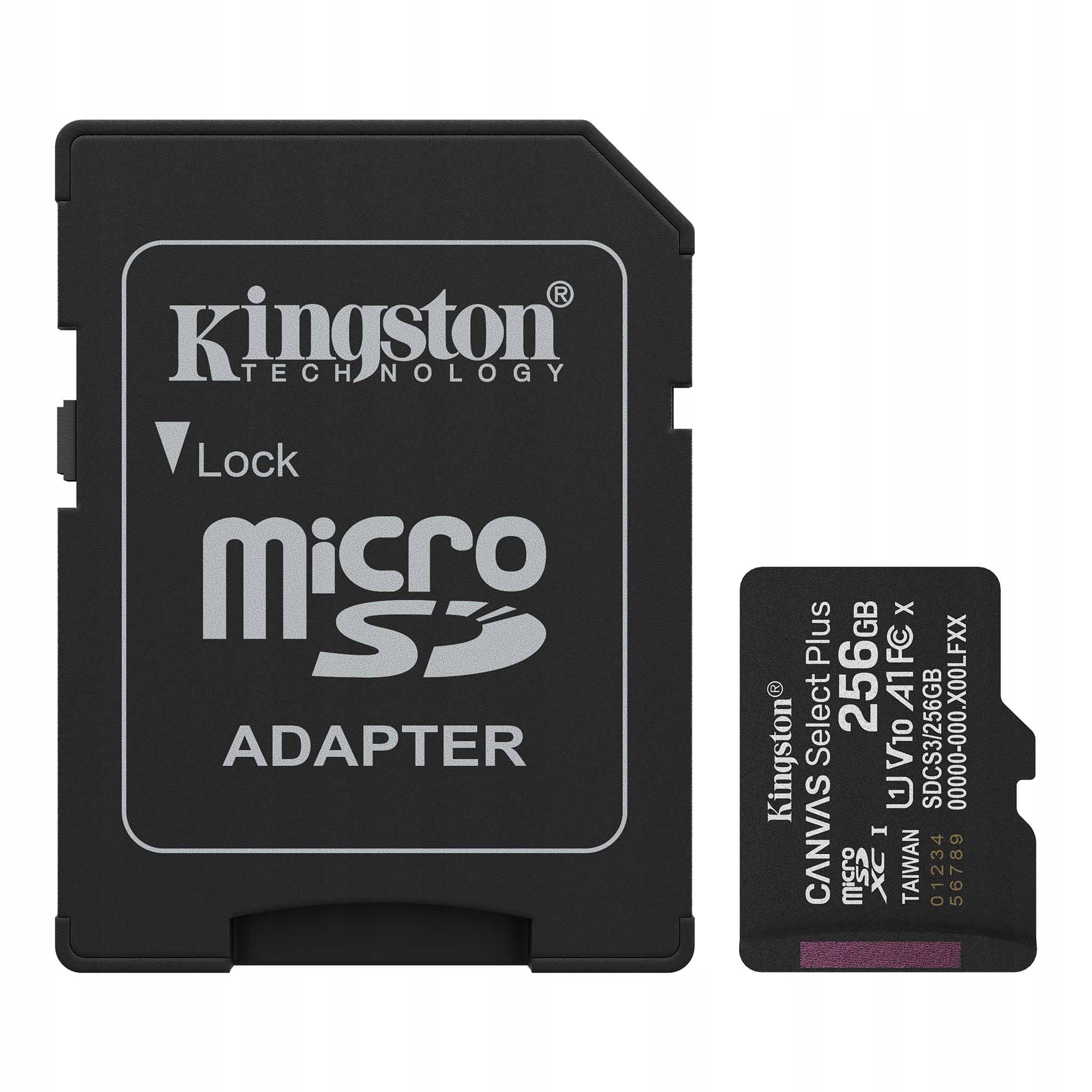 Kingston SDCS3/256GB Canvas Plus Memory Card 256GB microSDXC 150MB/s Packaging status original