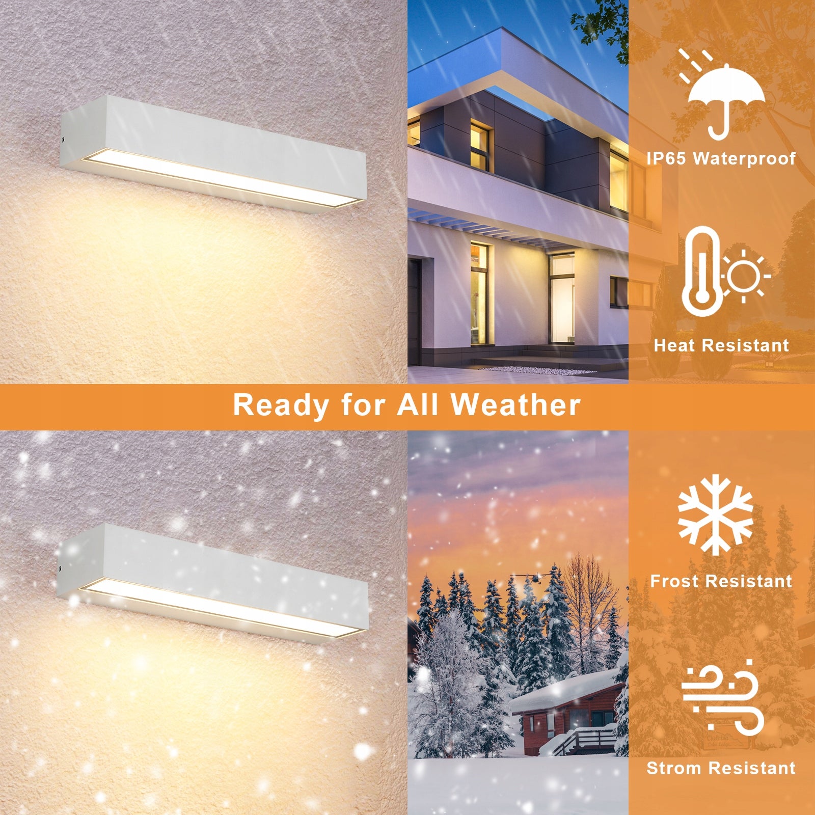 Kinkiet Led Lampa Biały Wodoodporny Zewnetrzny Nowoczesny 16w 3000k IP65 Manufacturer code TL-30903497