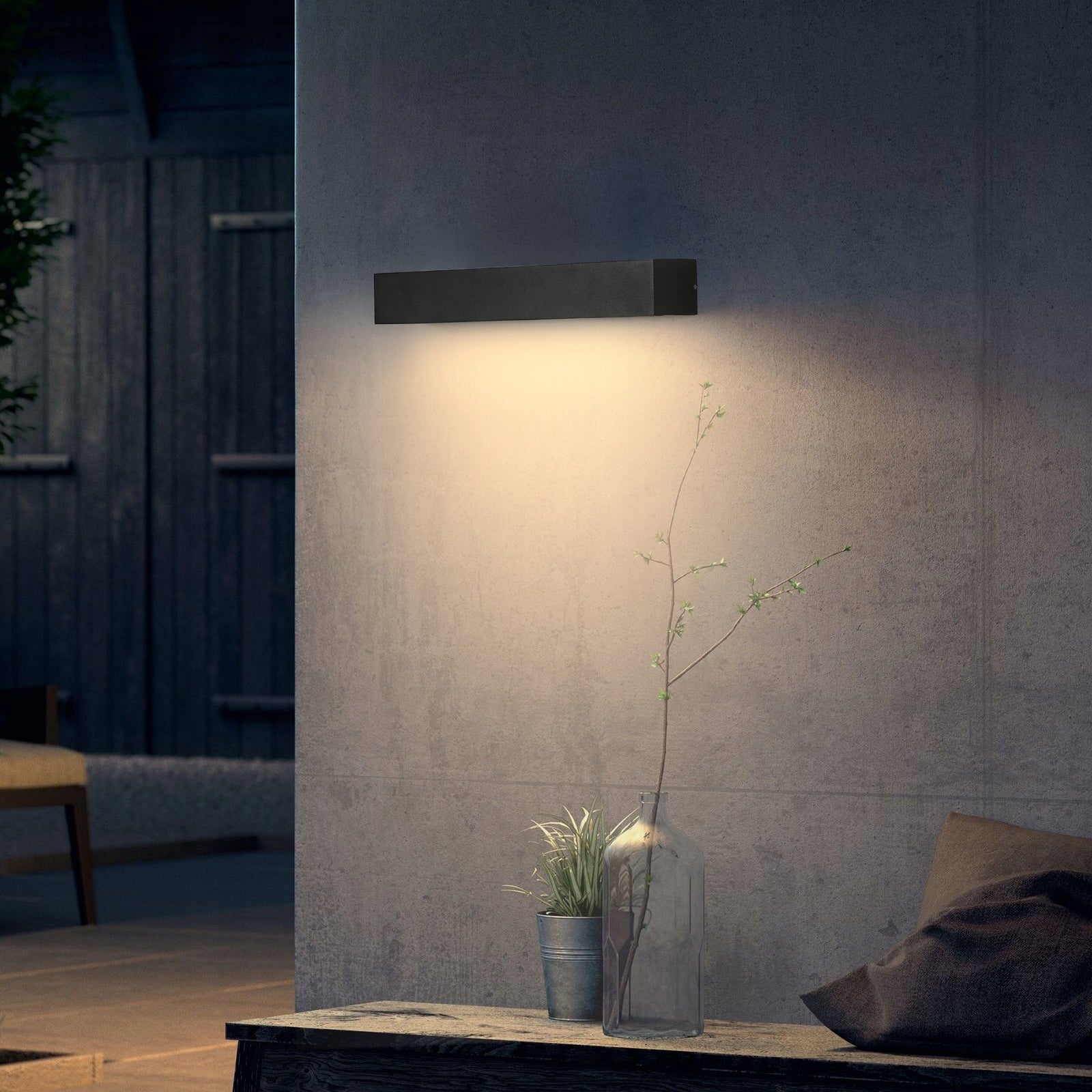 Kinkiet Scienny Lampa Led Zewnetrzny Czarny Wodoodporny 16w 3000k Ip65 Light source power 16 W