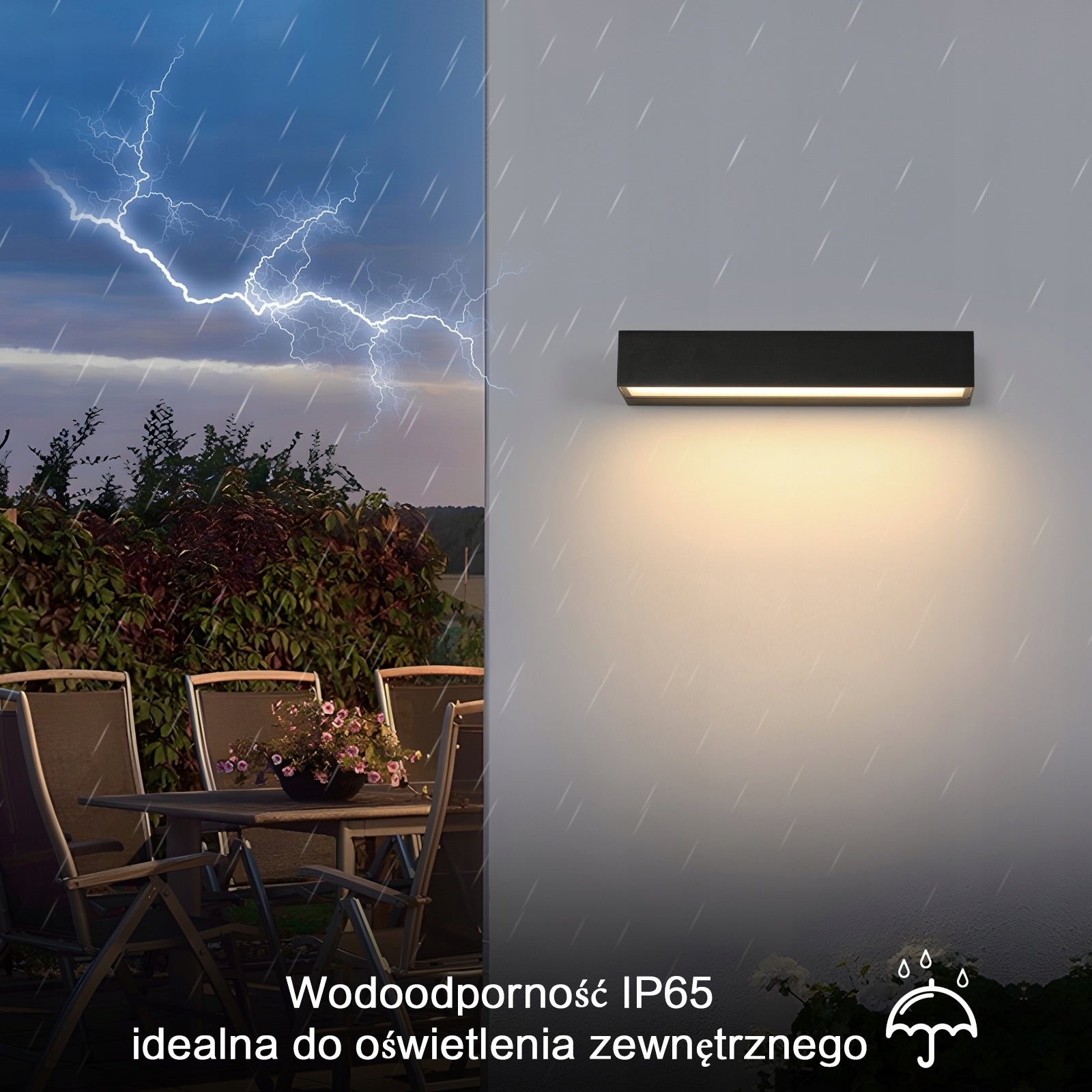 Kinkiet Scienny Lampa Led Zewnetrzny Czarny Wodoodporny 16w 3000k Ip65 Manufacturer code 30903496