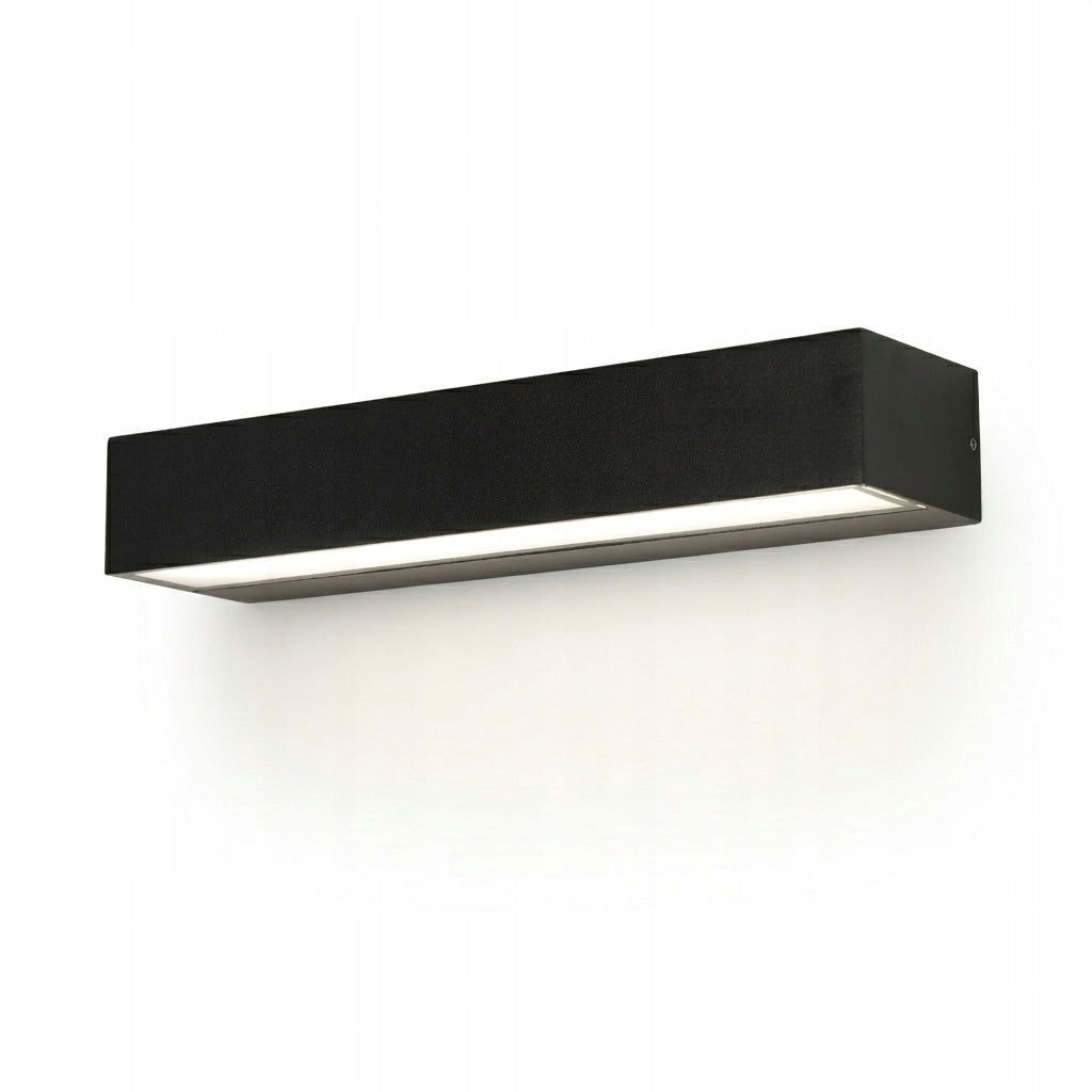 Kinkiet Scienny Led Lampa Zewnetrzny Czarny Wodoodporny 16w 4500k IP65