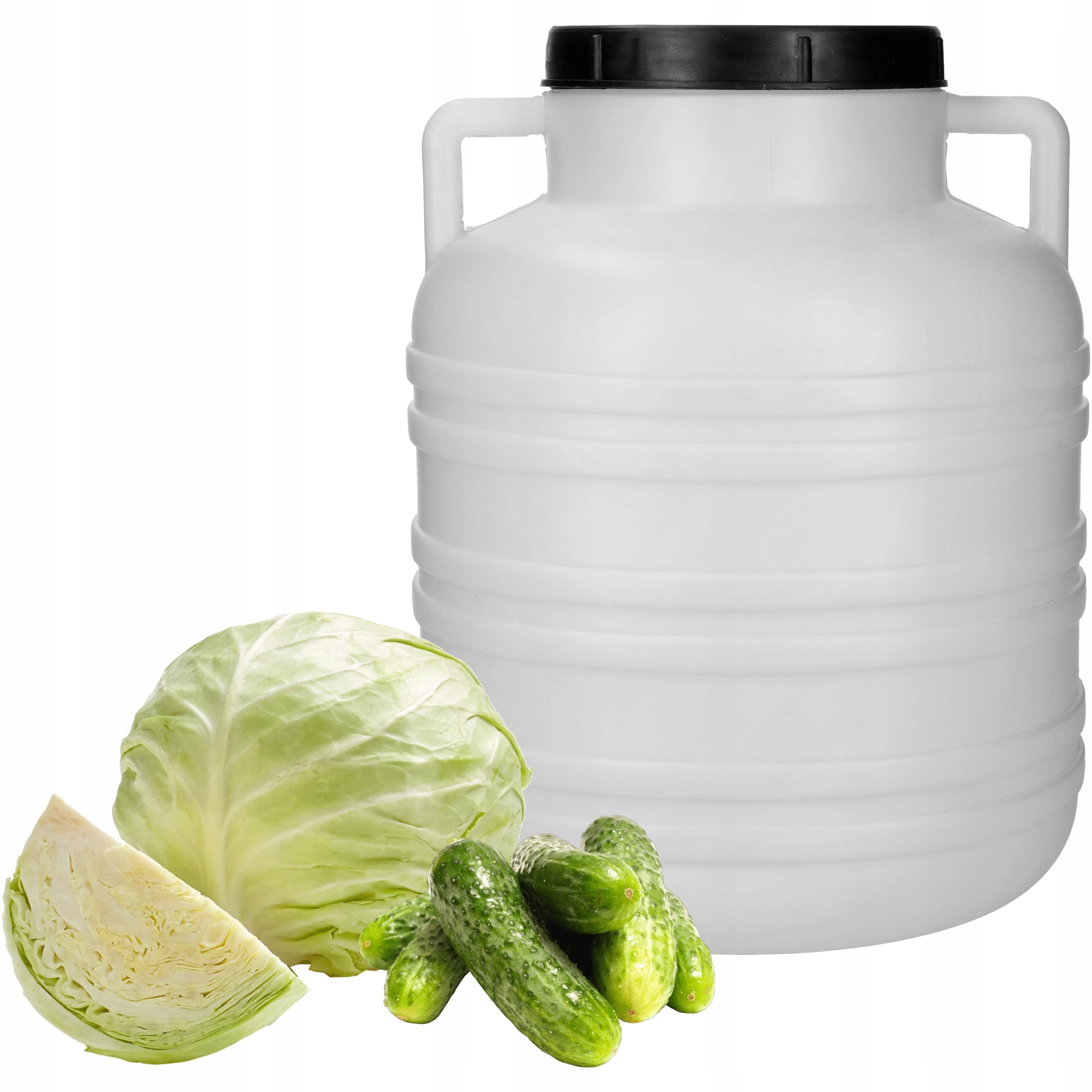 Kiszonka 20L Barrel - white, plastic handles for pickling cucumber cabbage Manufacturer code 360120