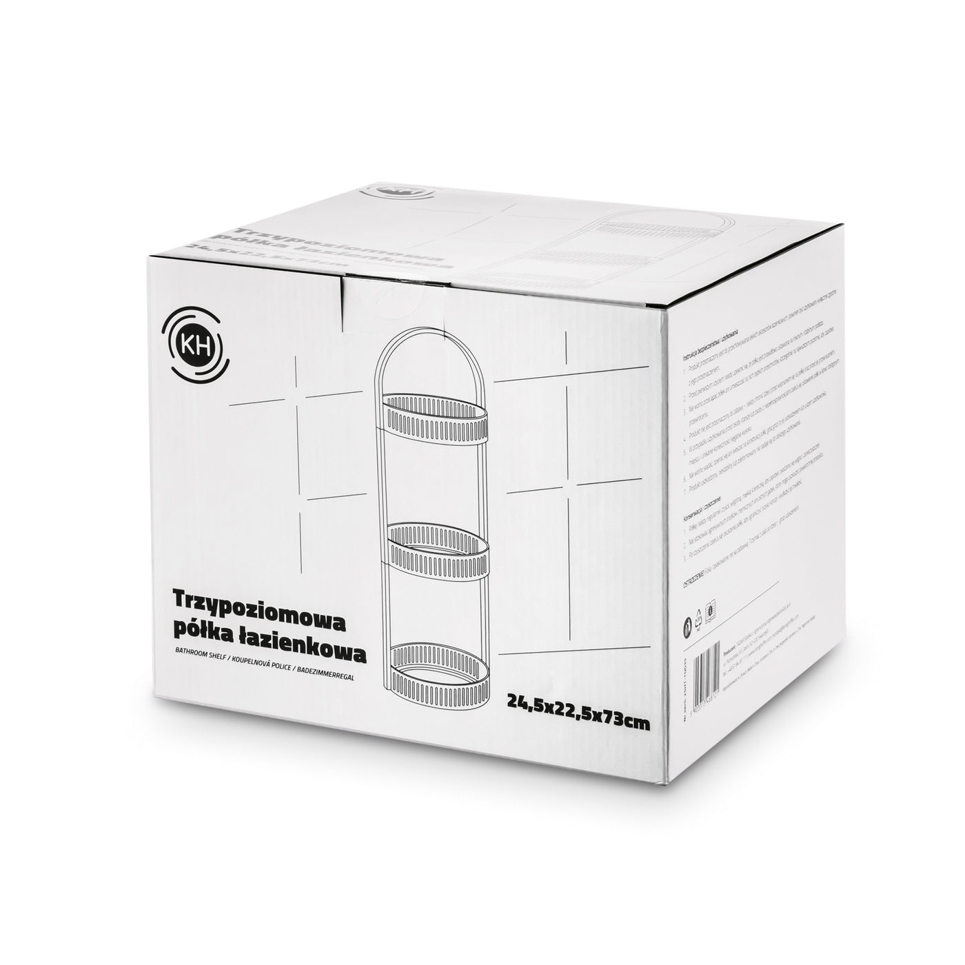 Kitchen Bathroom SHELF Steel 3-level Konighoffer 24,5x22,5x73 cm Packaging status original