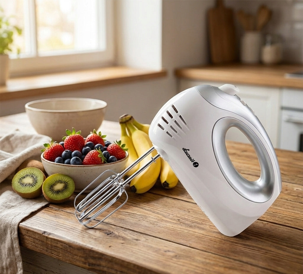 Kitchen Hand Mixer HM-2019 Łucznik 300W POWERFUL TURBO 5 SPEED MODES Manufacturer code HM-2019