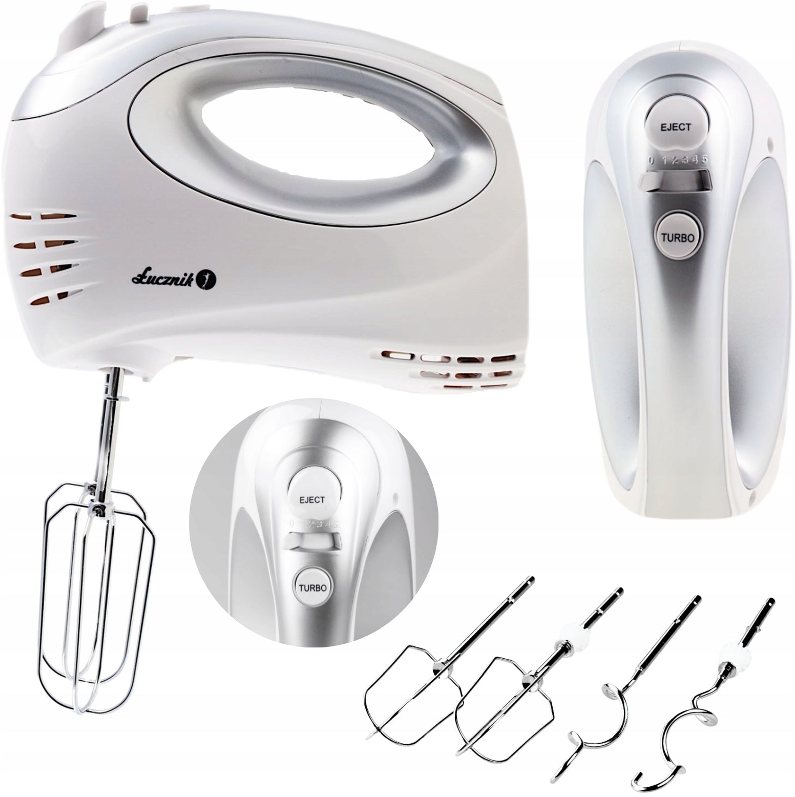 Kitchen Hand Mixer HM-2019 Łucznik 300W POWERFUL TURBO 5 SPEED MODES