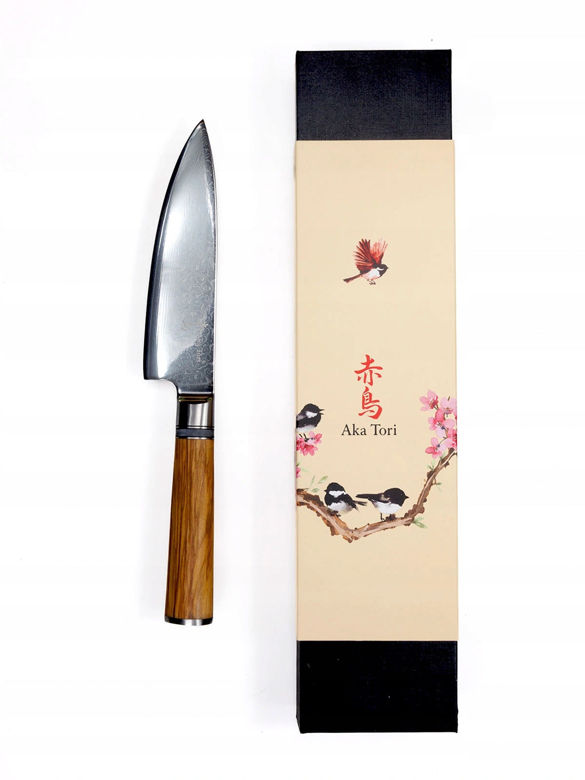 Kitchen Knife Japanese Chef Damascus Steel Sharp Aka Tori 15cm Manufacturer code AKT-KYOLV-CHF-6-TK9