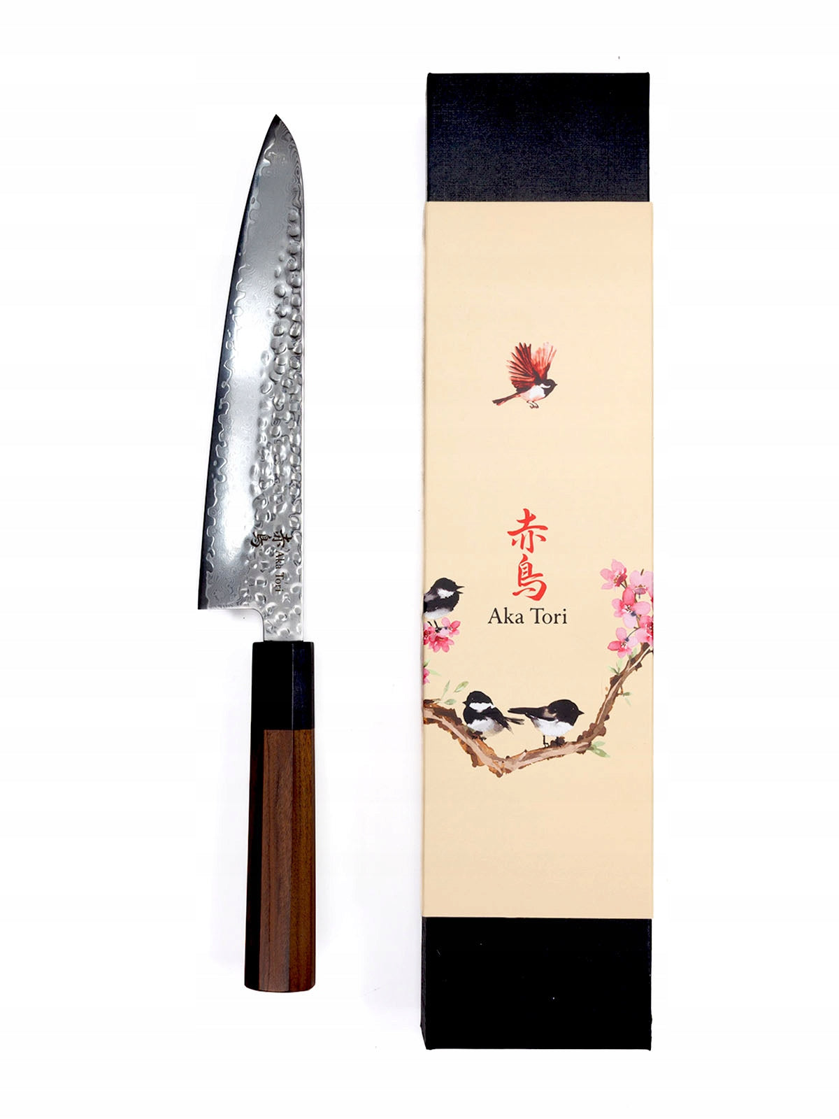 Kitchen Knife Japanese Damascus Steel Chef Aka Tori Tokyo 20cm Packaging status original