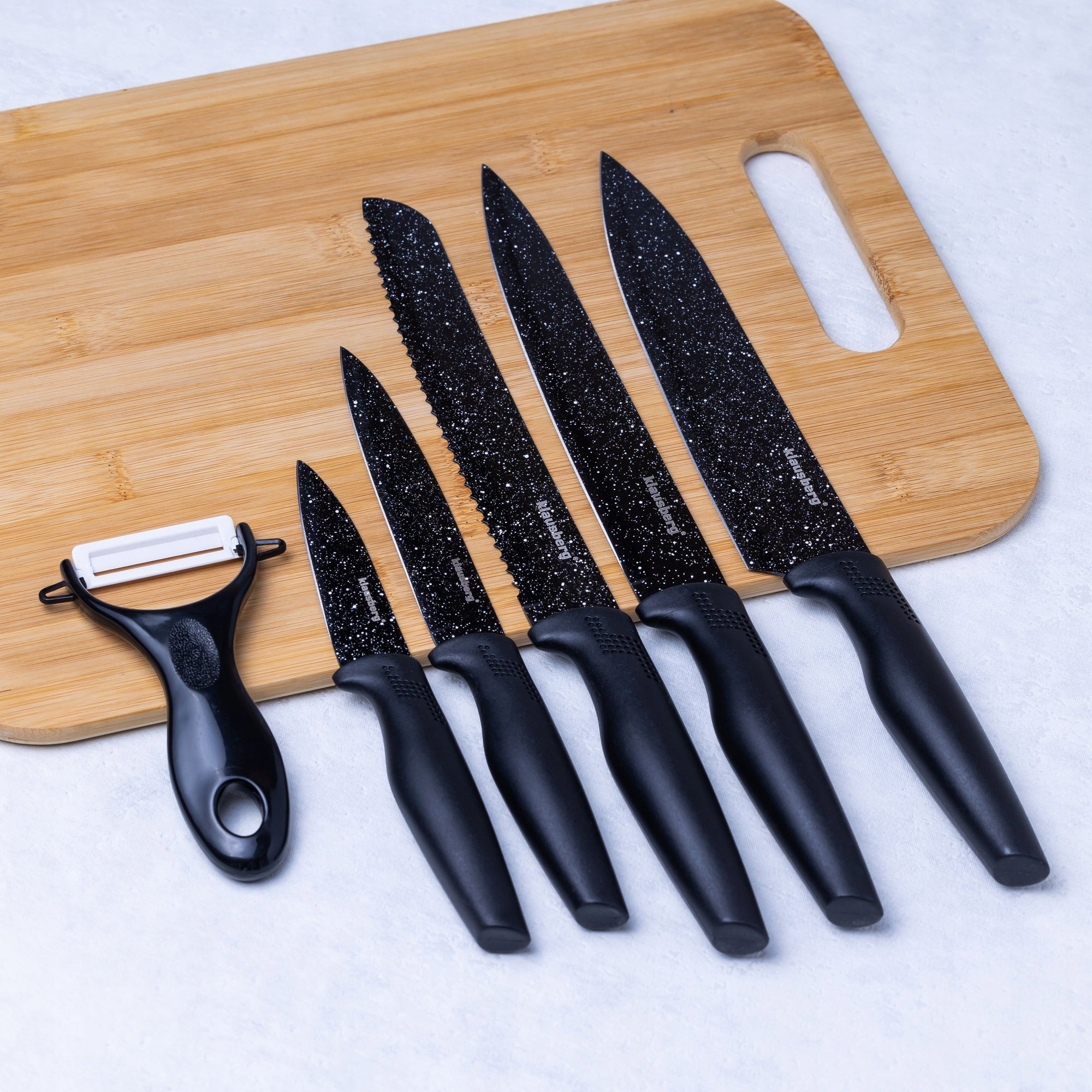 Kitchen Knives 6 el. KITCHEN KNIFE SET + Knife Peeler Knife KLAUSBERG Packaging status original