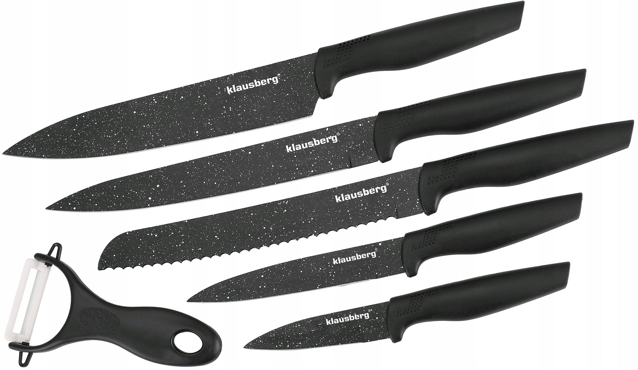 Kitchen Knives 6 el. KITCHEN KNIFE SET + Knife Peeler Knife KLAUSBERG