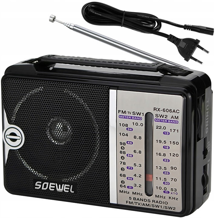 Kitchen Radio Portable Small Network Battery Operated FM AM USB 230V Manufacturer code radio kuchenne retro czarne kompaktowe