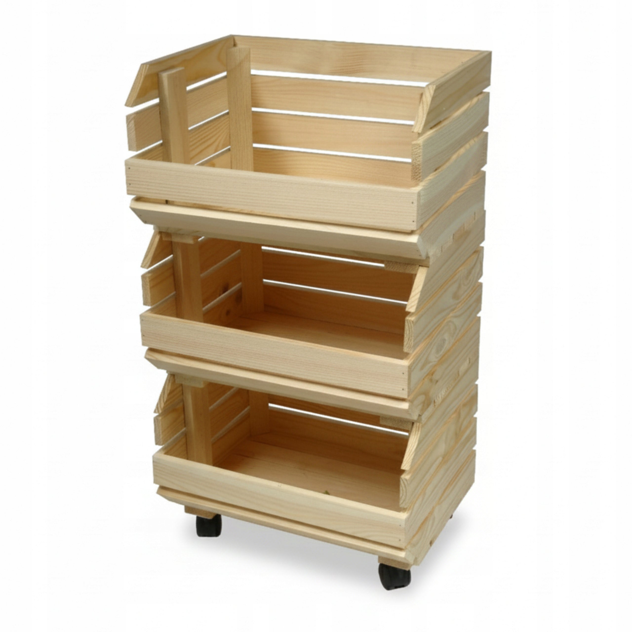 Kitchen Trolley on WHEELS Wooden Vegetable Rack MODULAR Storage Crates Manufacturer code 8G-HE4V-BNCG