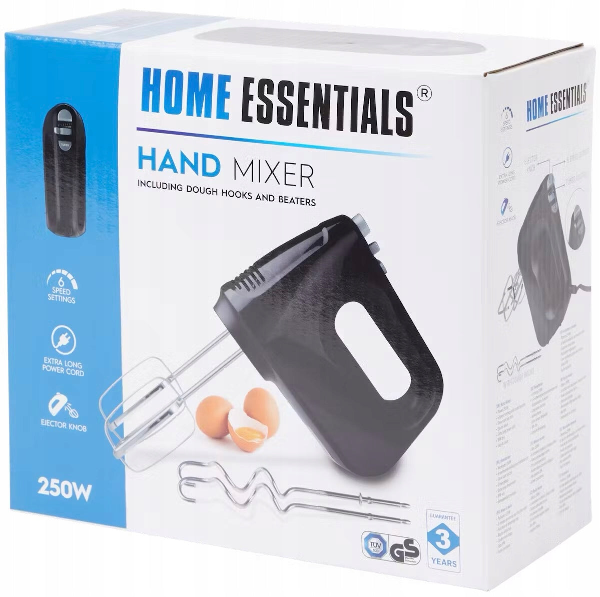 Kitchen hand mixer Home essentials Mixer 250 W black 6 speeds Brand no brand
