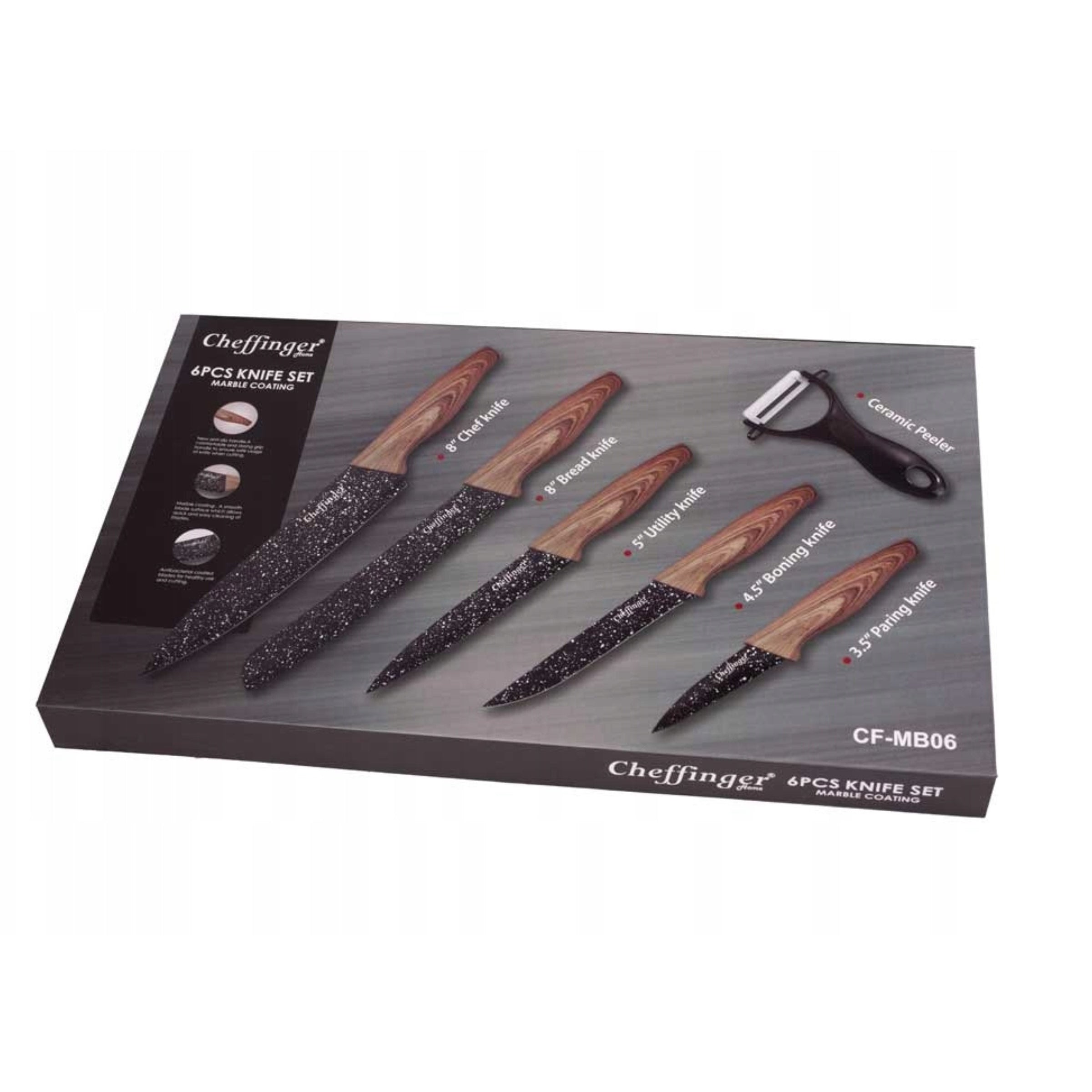 Kitchen knives set of knives 6pcs. Cheffinger