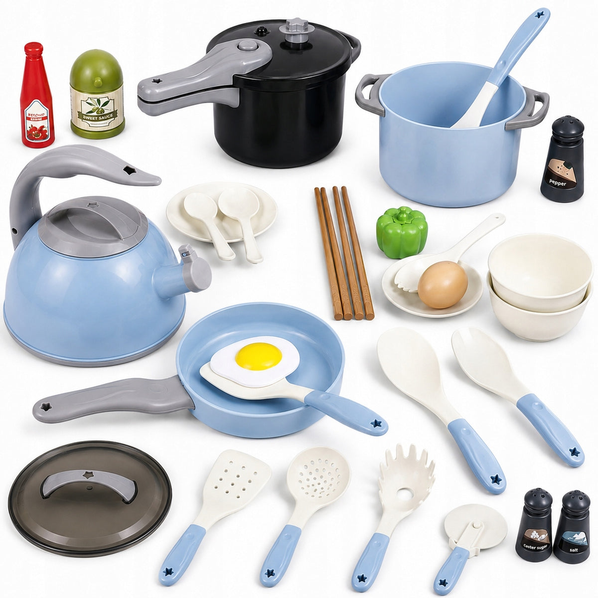 Kitchen set children's playware pots kettle frying pan kitchen