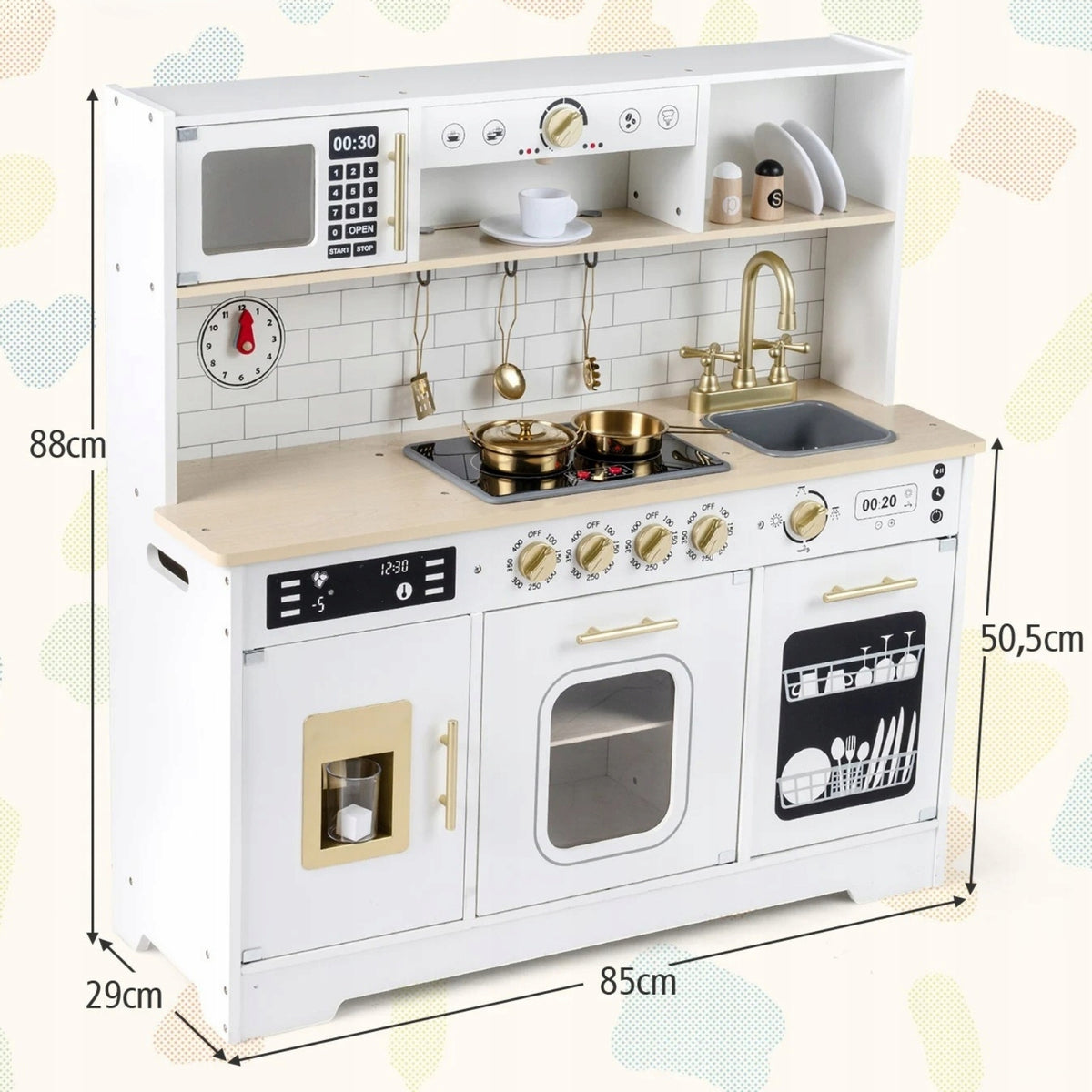 Kitchen with accessories for children's play Fun at home Brand Costway