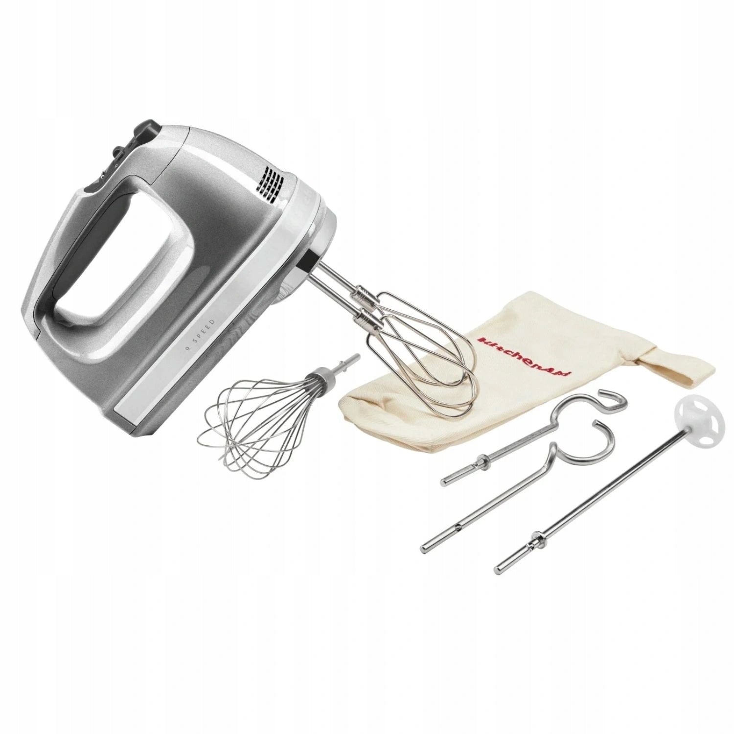 KitchenAid 9 sebességes kézi mixer 5KHM9212ECU1 grafit színű, 4 tartozékkal Manufacturer code 5KHM9212ECU1
