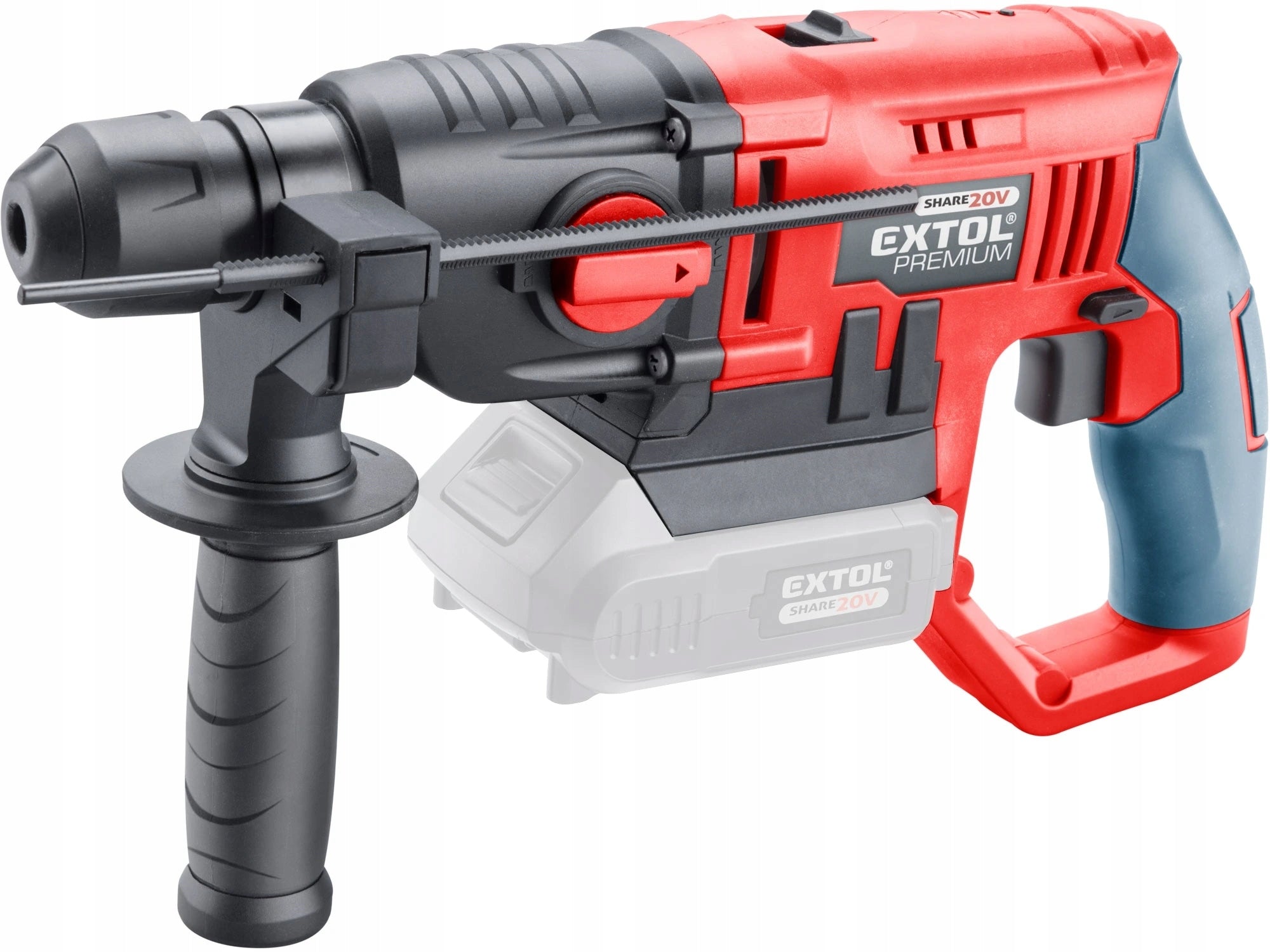 Kladivo vrtací aku SHARE20V, 1,2J, SDS plus, 20V Li-ion, bez baterie…