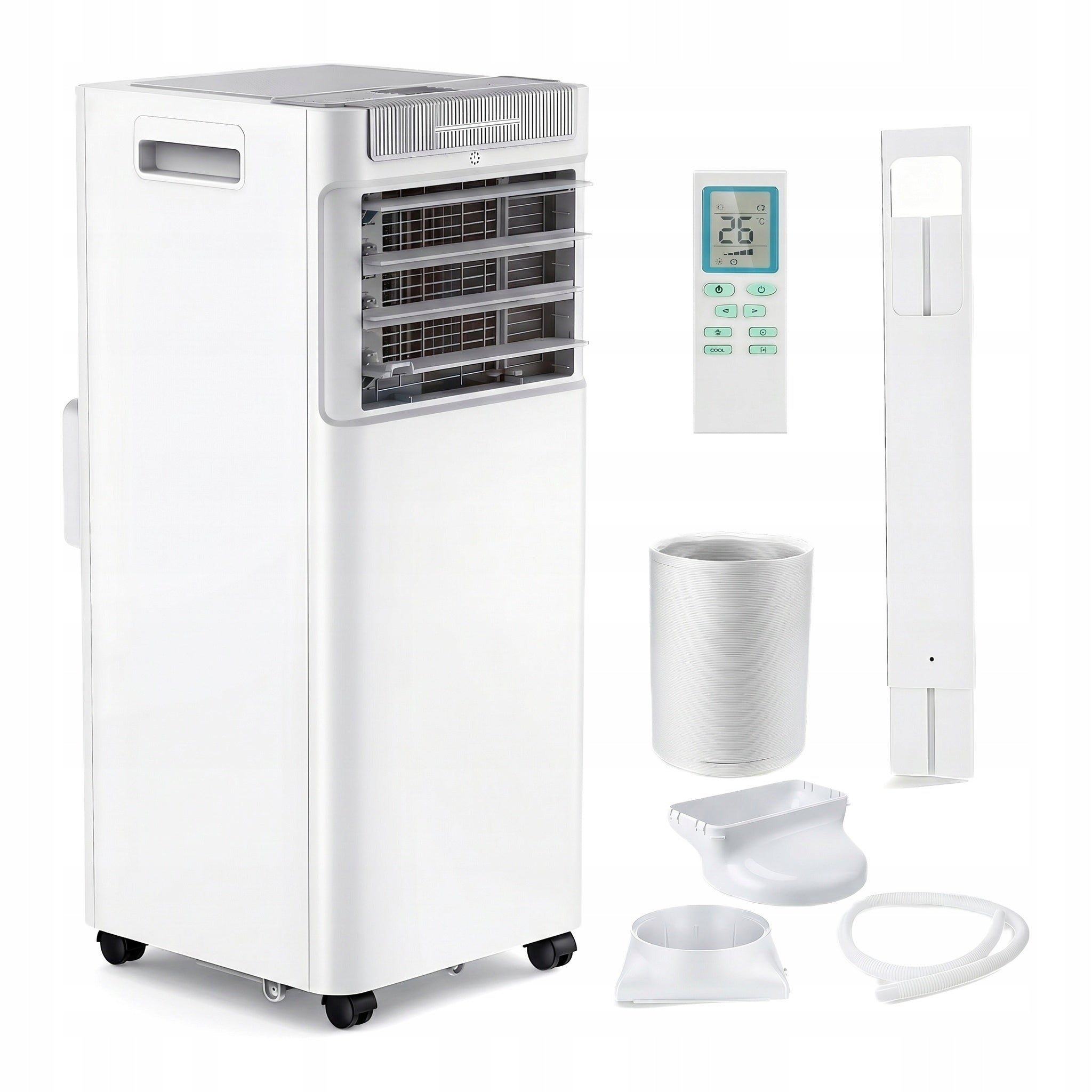 Klimatyzator przenośny 7000 BTU Cichy 6w1 Pilot Osuszacz Energooszczędny