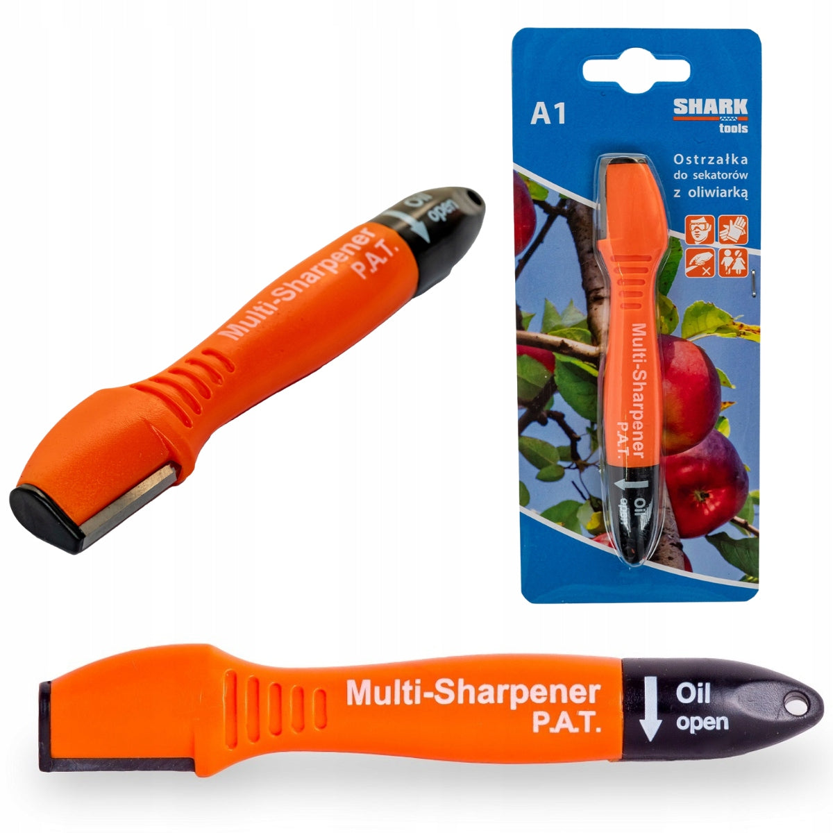Knife PRUNER Sharpener Sharpening Scissors with Shark Oiler