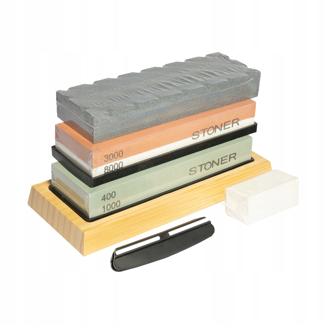 Knife Sharpener Stoner water stone set 11 el 400/1000 3000/8000 Brand Stoner