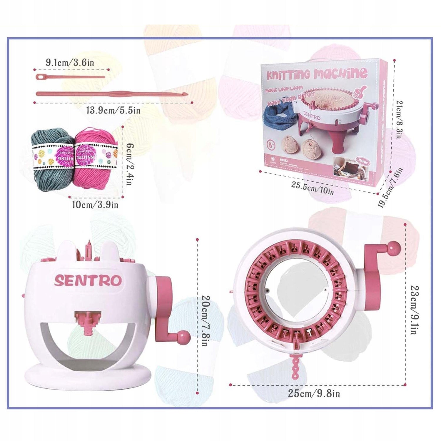 Knitting Machine Grinder Hoop Loom For Knitting + Yarn Packaging status original
