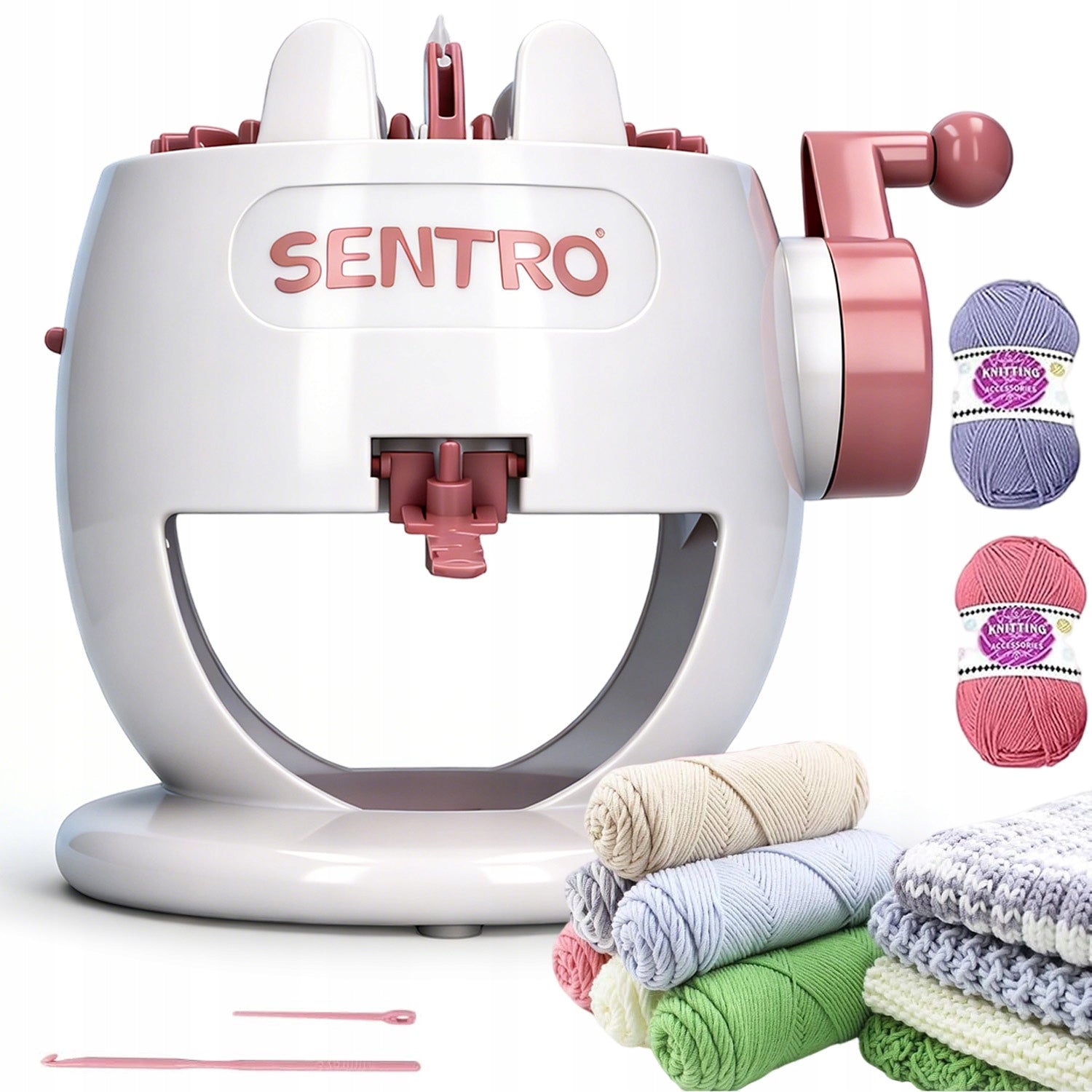 Knitting Machine Grinder Hoop Loom For Knitting + Yarn