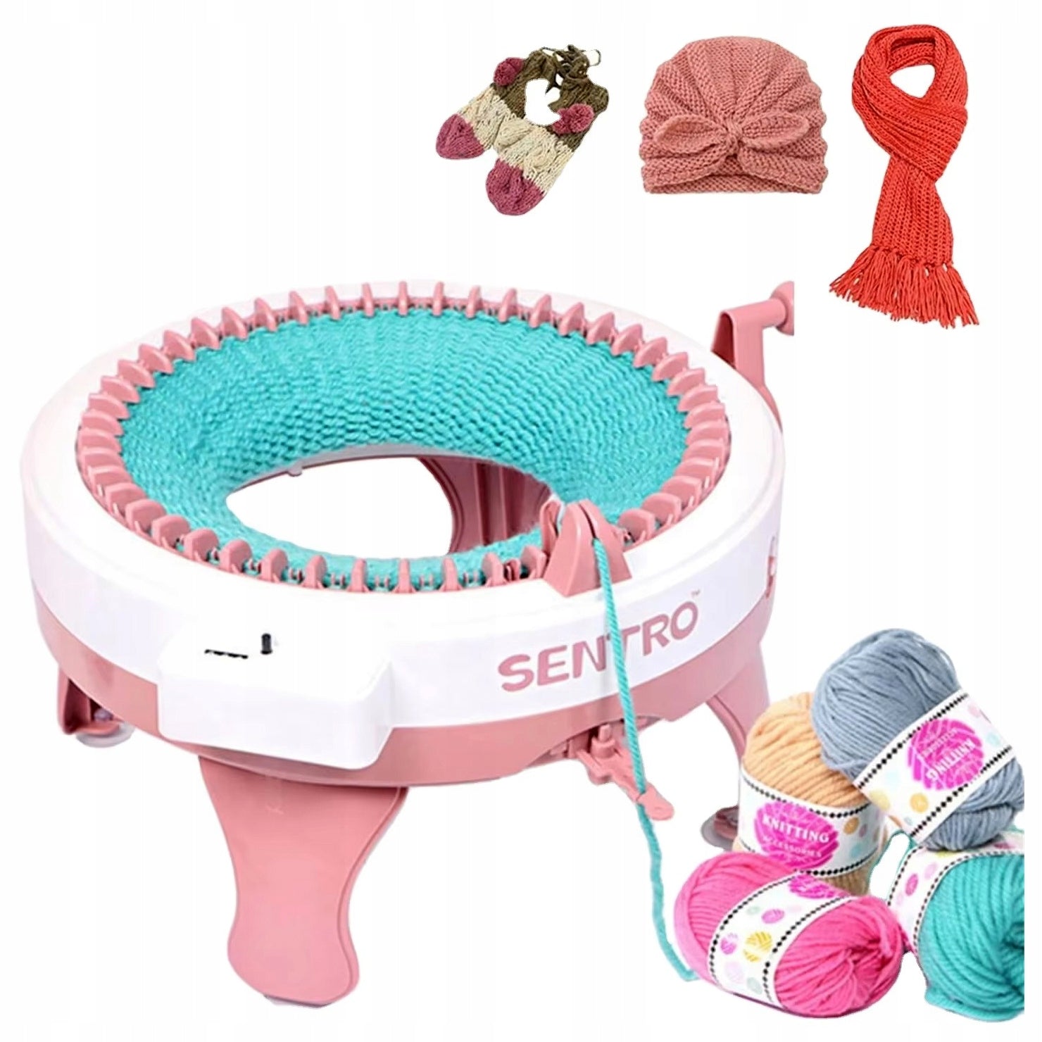 Knitting machine for knitting weaving spindle 48 needles