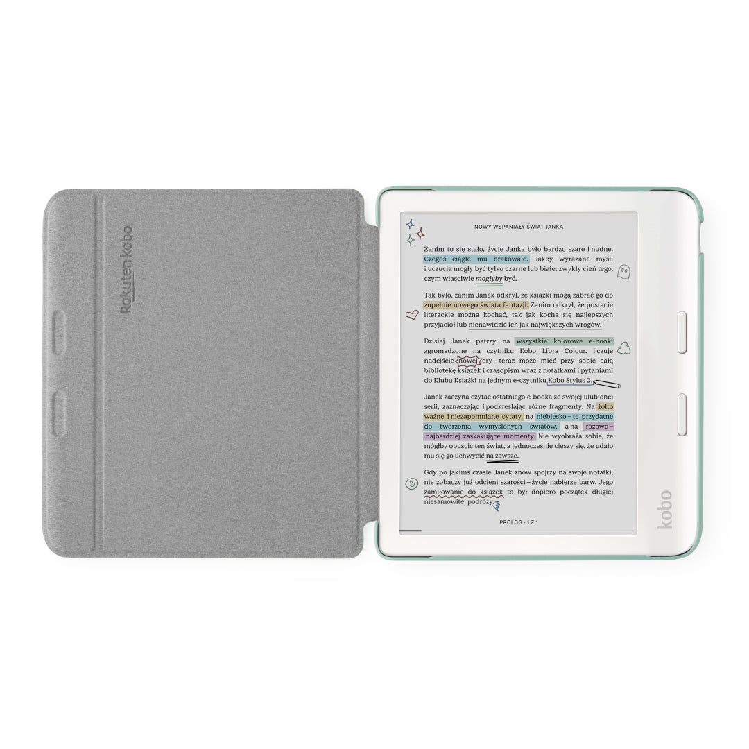 Kobo Libra Color Basic SleepCover Green Sleep Function Manufacturer code N428-AC-GR-O-PU