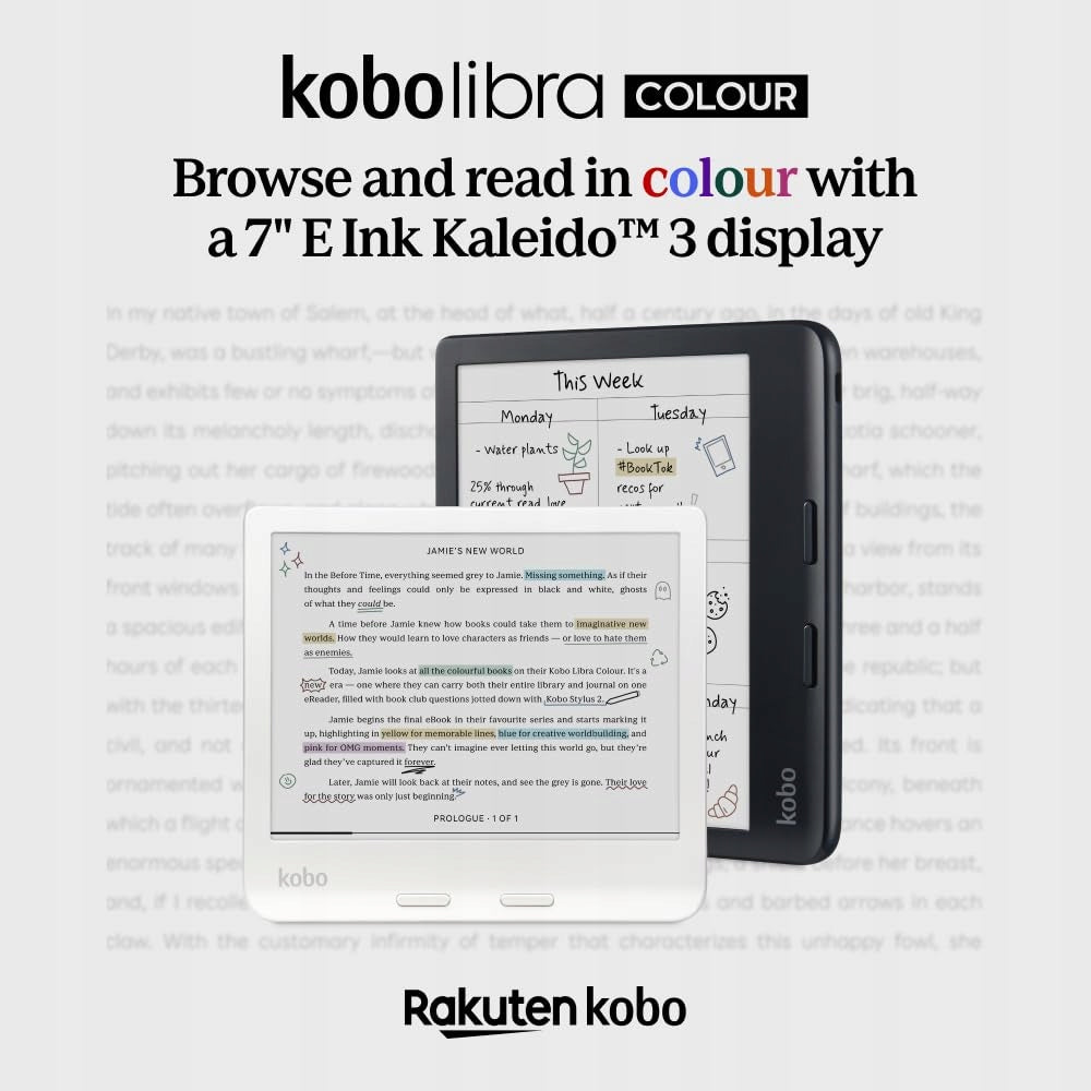 Kobo Libra Colour eReader 7'' E Ink Kaleido 3 32GB Black Color black