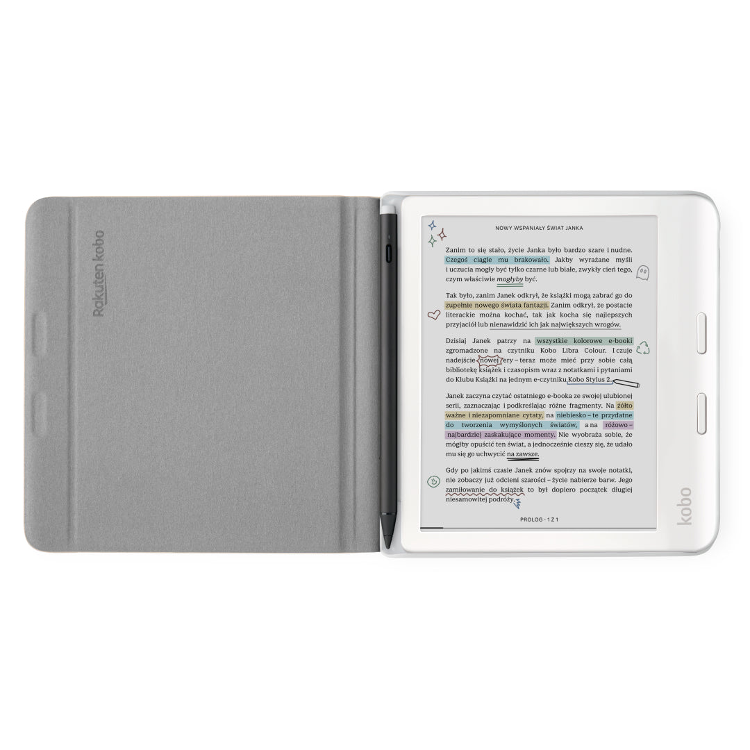 Kobo Libra Notebook protective case with flap beige Packaging status original