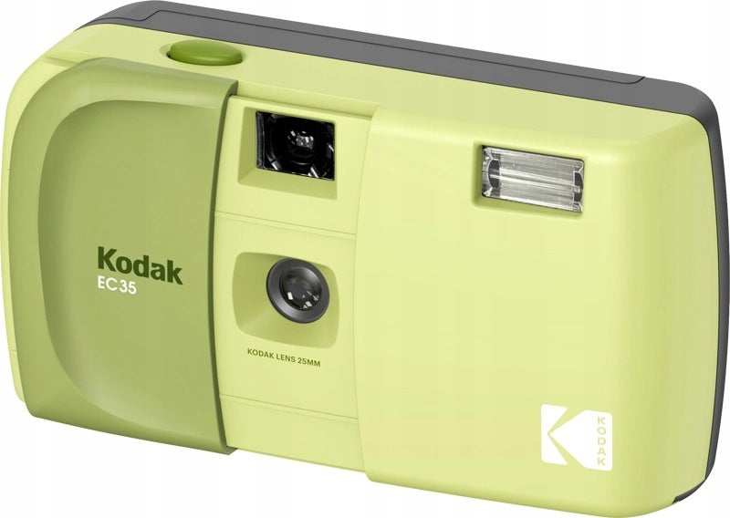 Kodak EC35 analog camera 35 mm 25 mm, Flash | Retro | per film|Green Brand Kodak