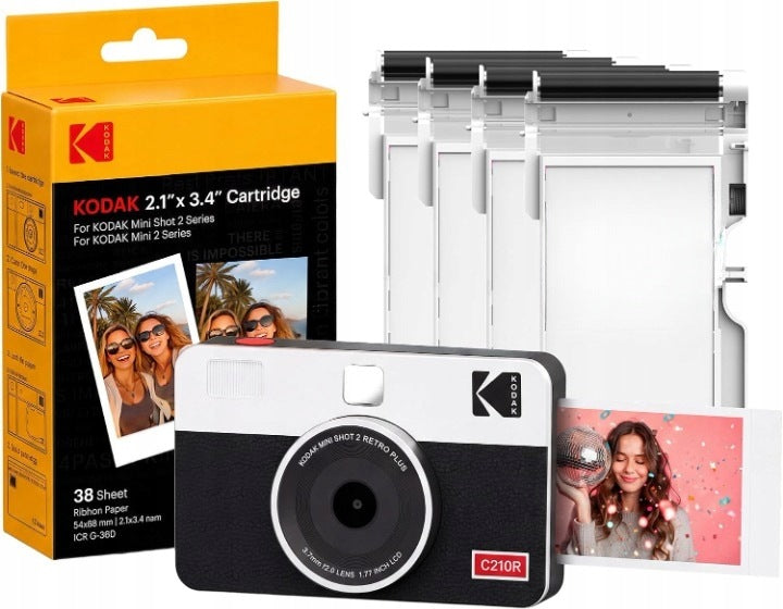Kodak Mini Shot 2 Retro Instant Camera Printer 2in1 Set 38 Sheet