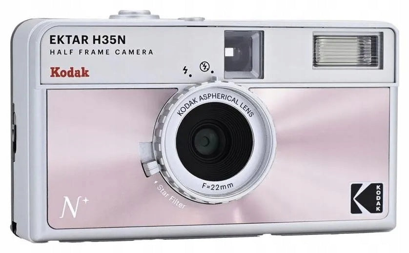 Kodak half-frame analog camera EKTAR H35N Camera Glazed Pink Brand Kodak